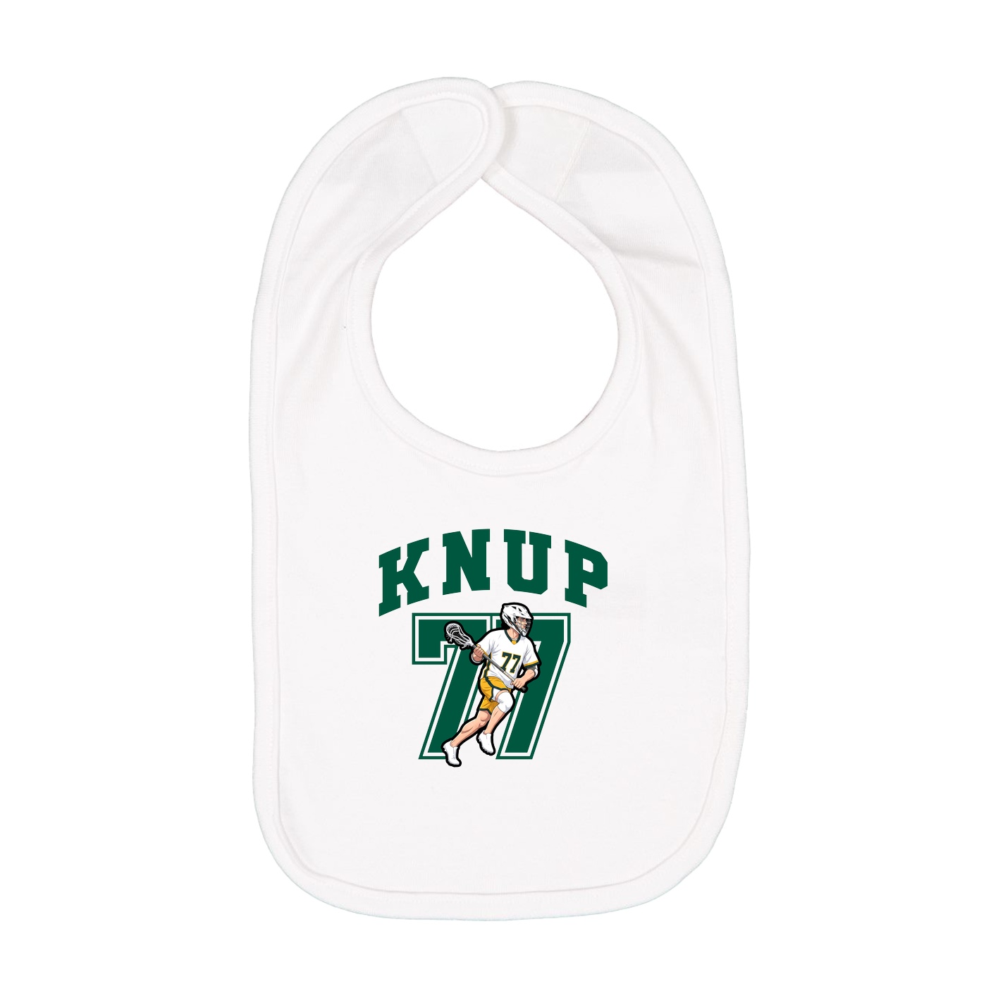 Infant Bib — Number in White
