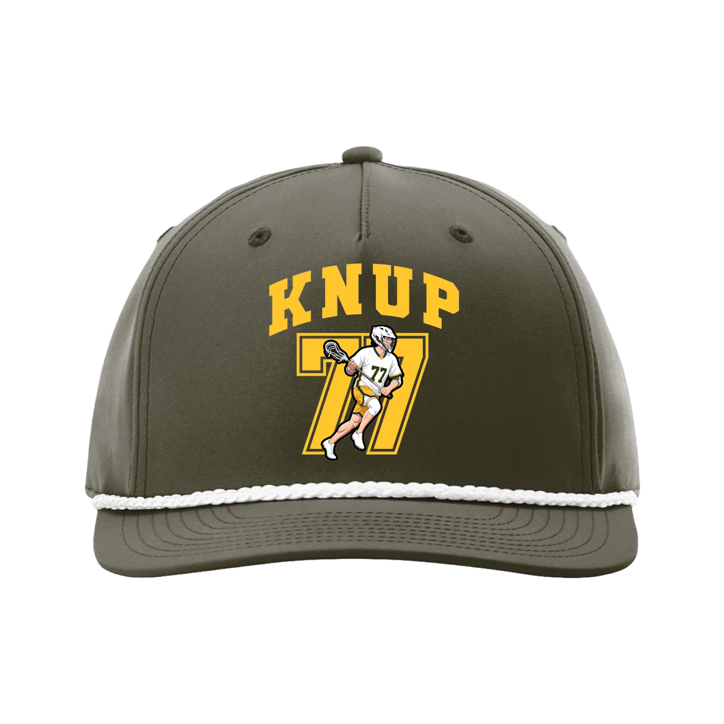 Five-Panel Classic Rope Cap — Number in Green