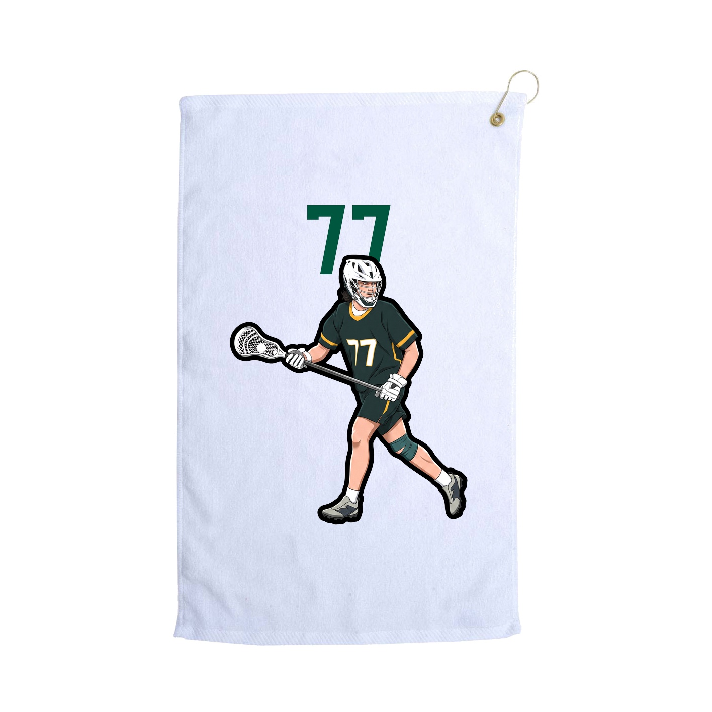 Golf Towel — Number Top in White