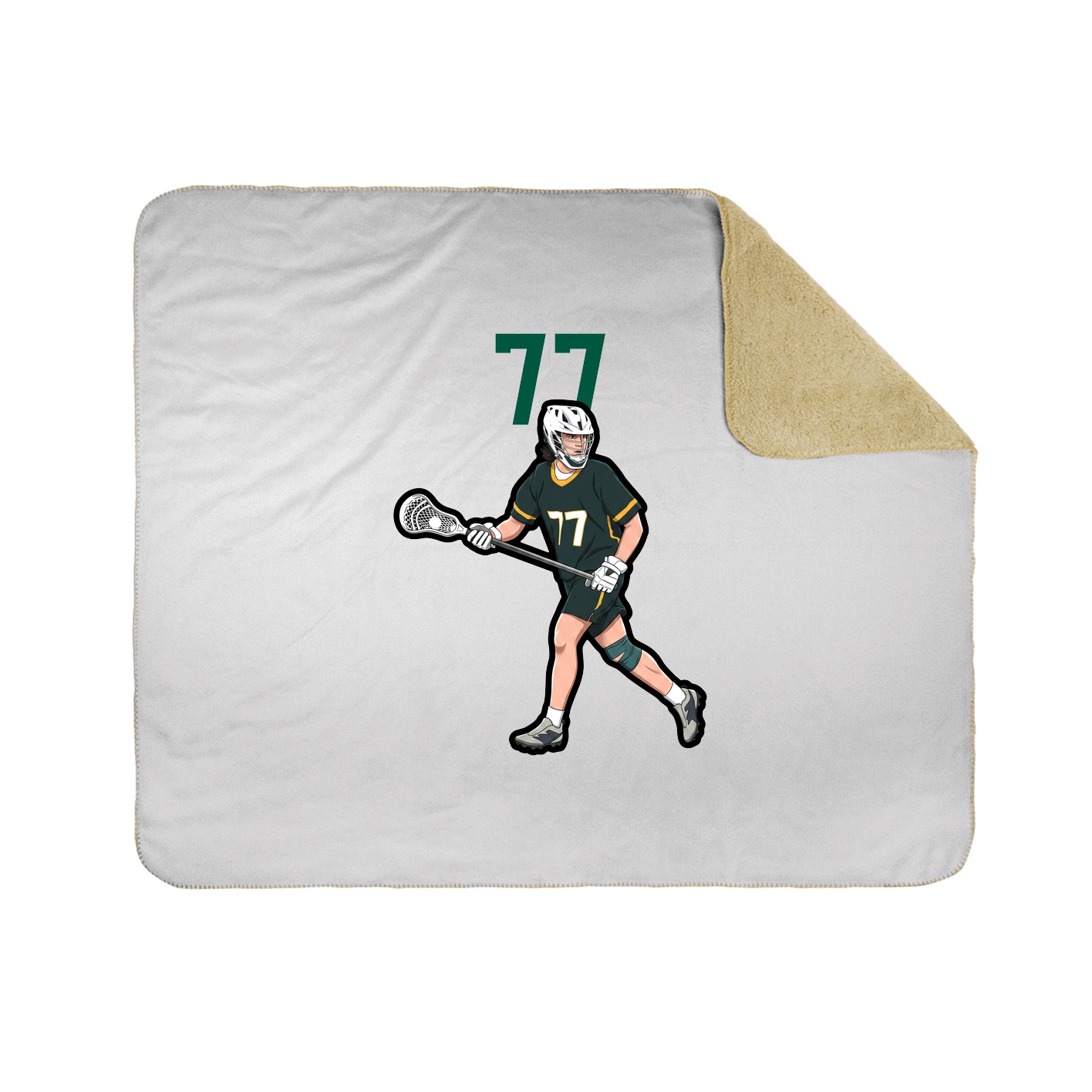 Throw Blanket — Number Top in White