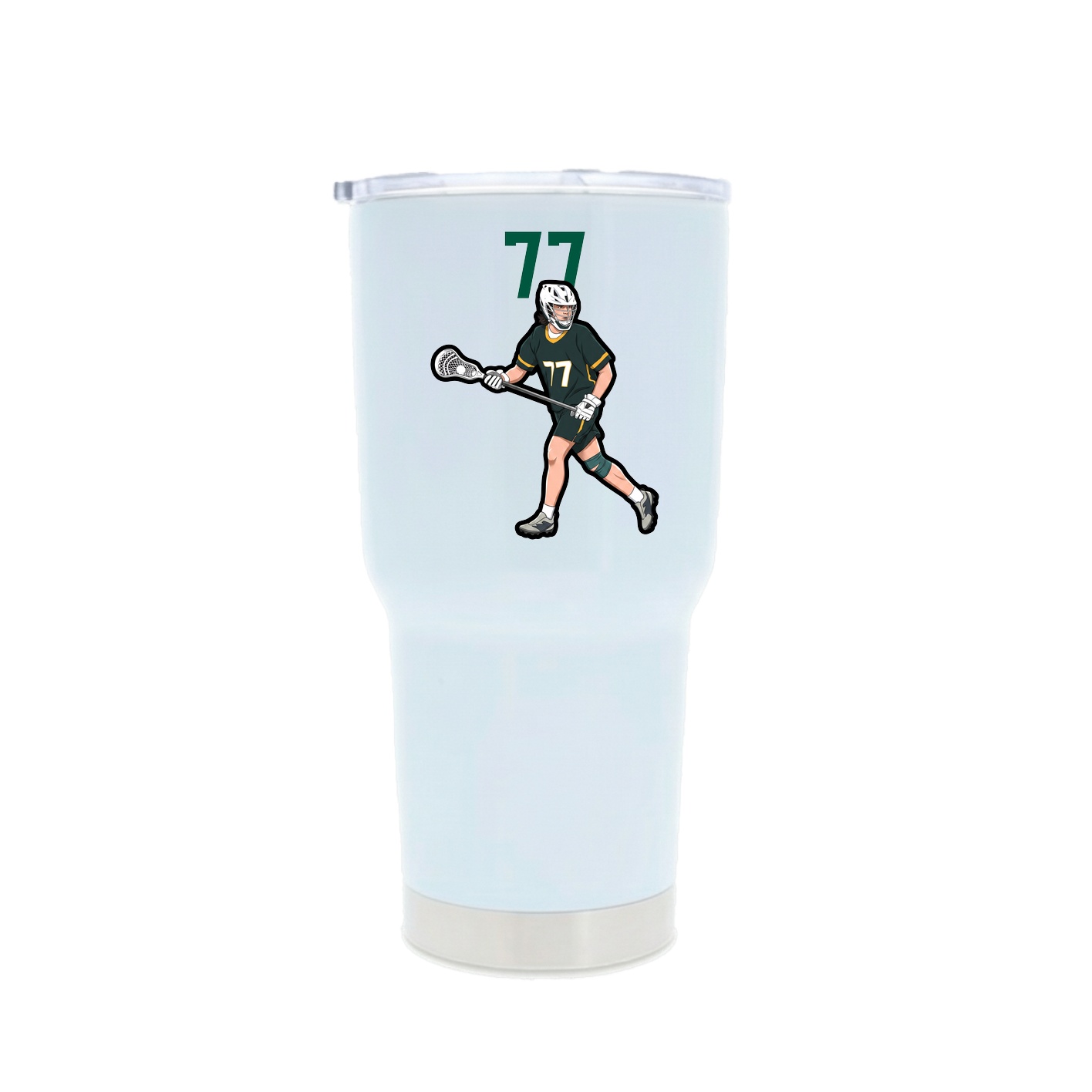 30oz Stainless Steel Tumbler — Number Top in White