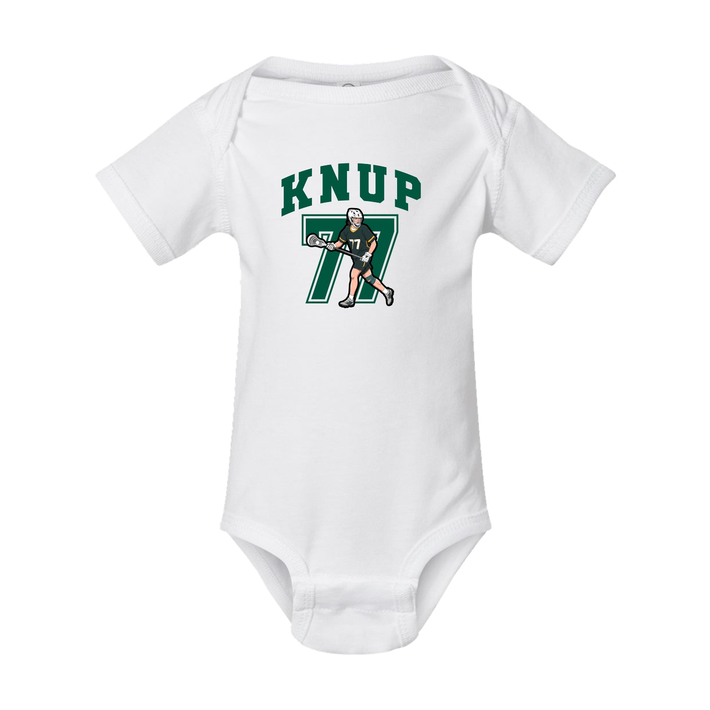 Baby Onesie — Number in White