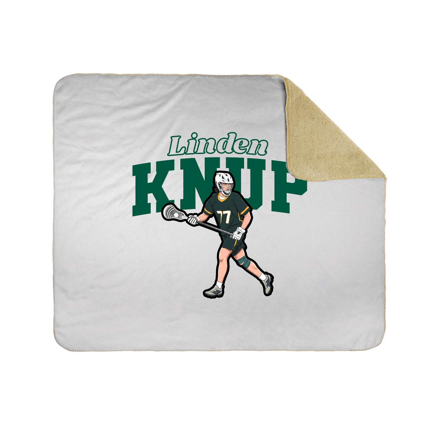 Throw Blanket — Name Arch in White