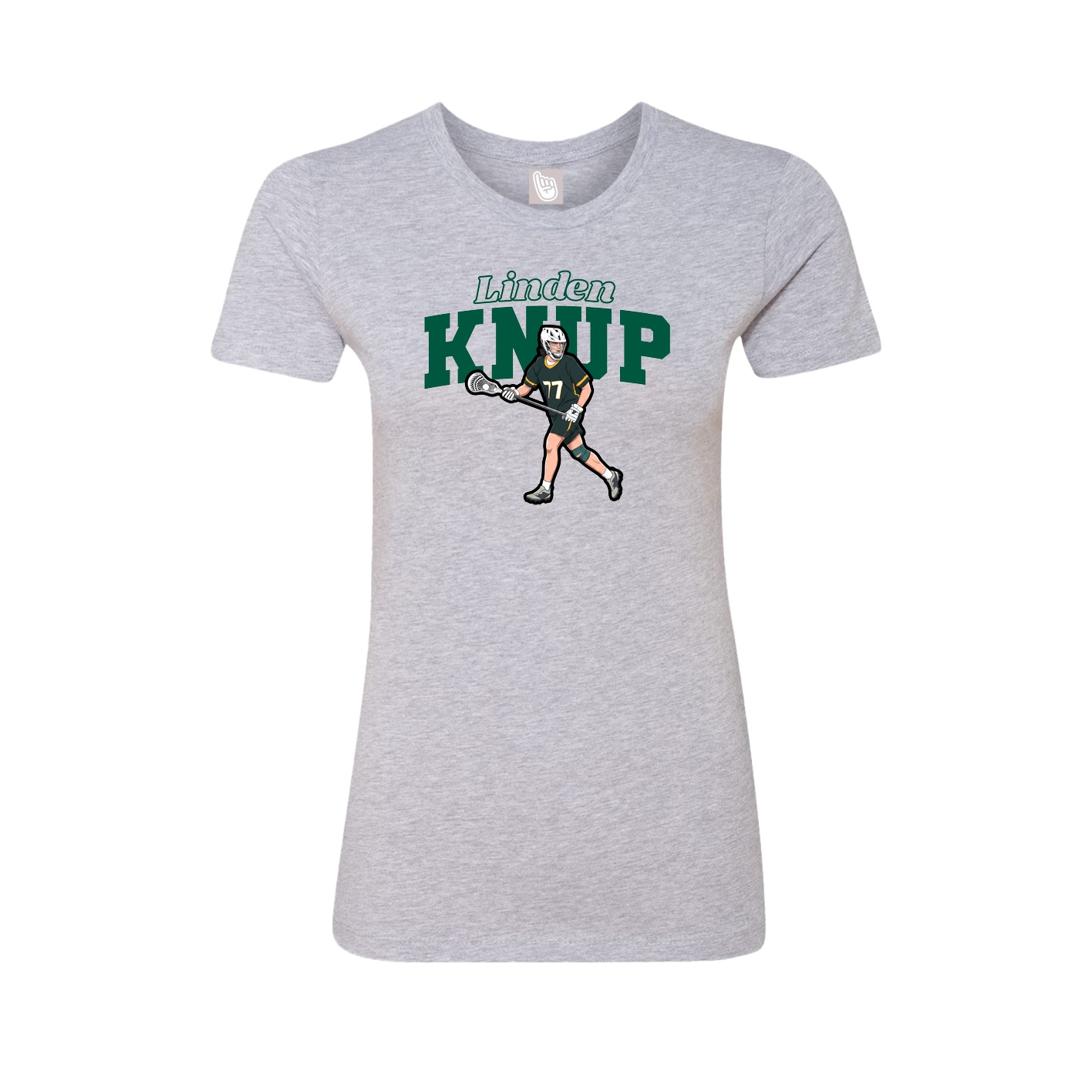 Womens Tee — Name Arch in Grey