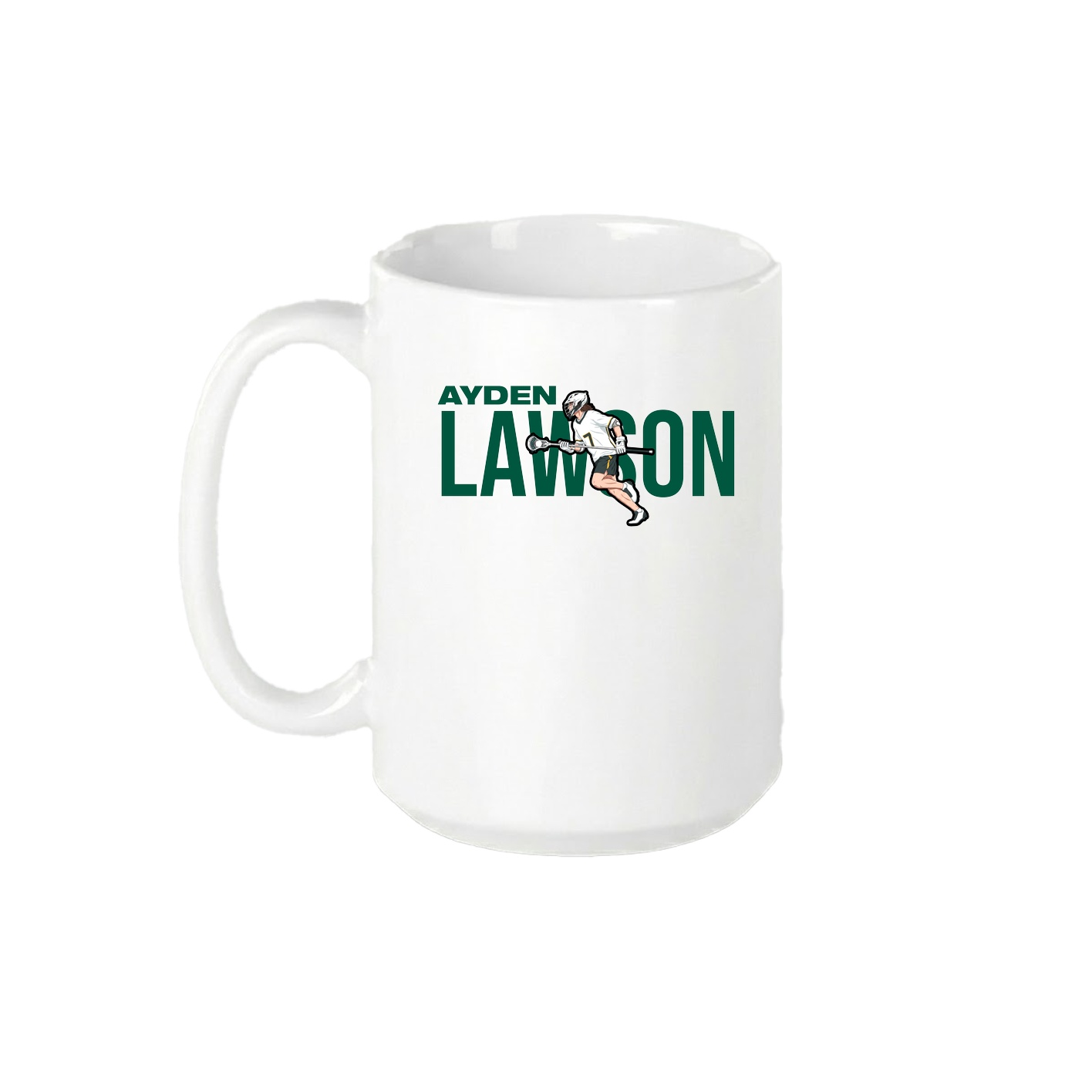 15oz Coffee Mug — Player Name in White