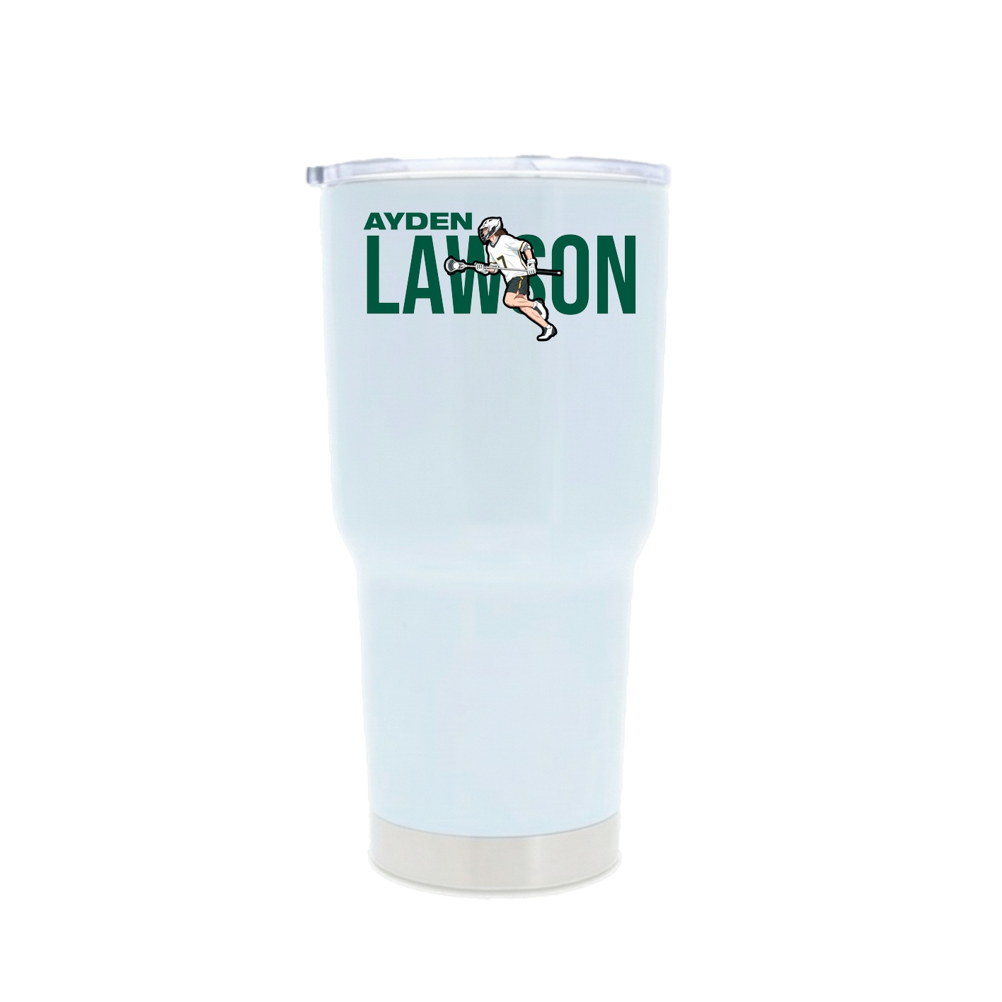 30oz Stainless Steel Tumbler — Player Name in White