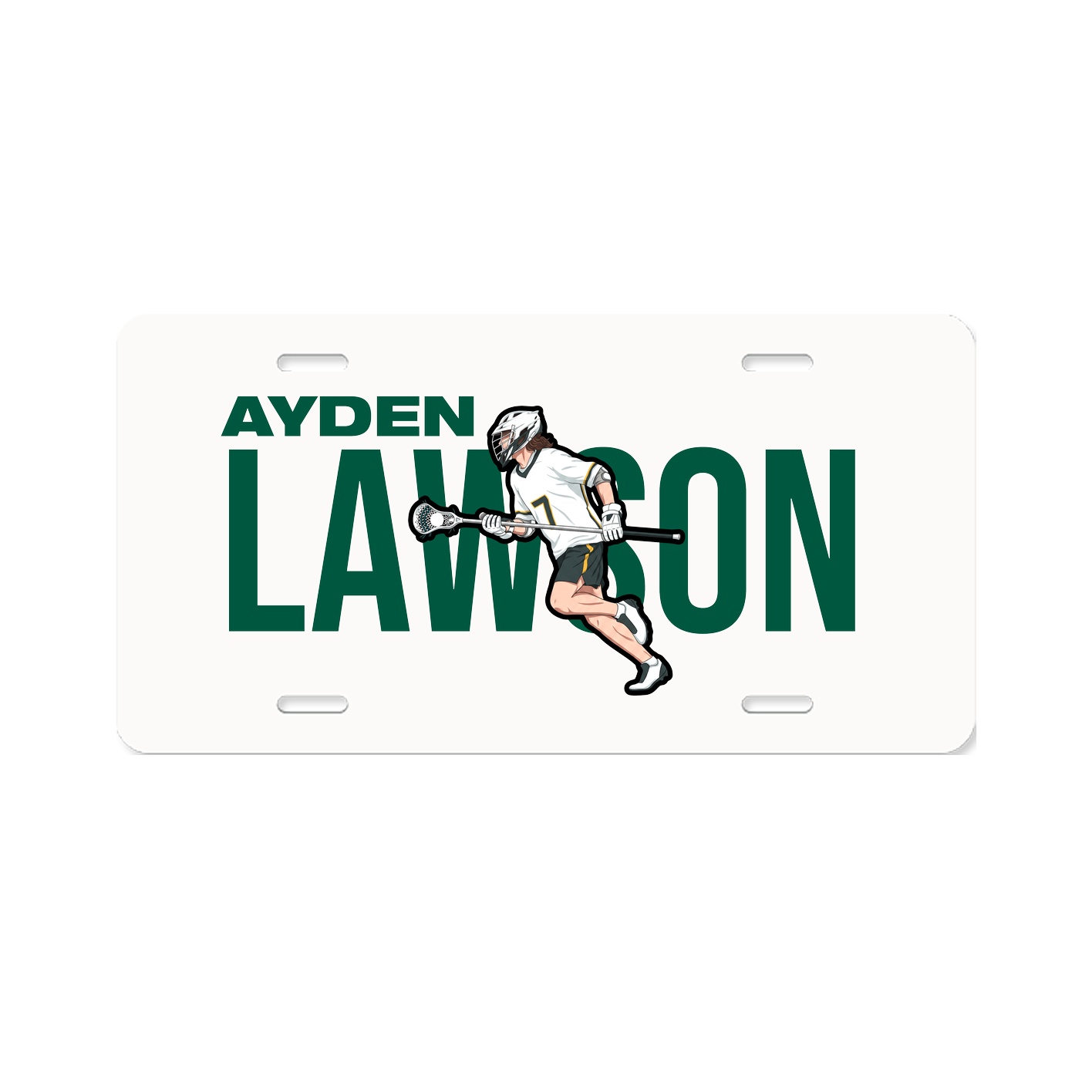License Plate — Player Name in Classic