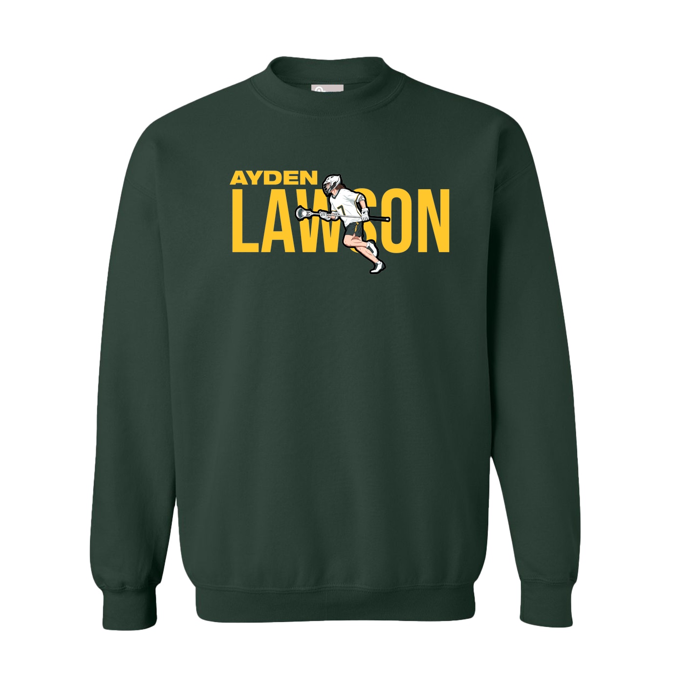 Fleece Crew — Player Name in Green