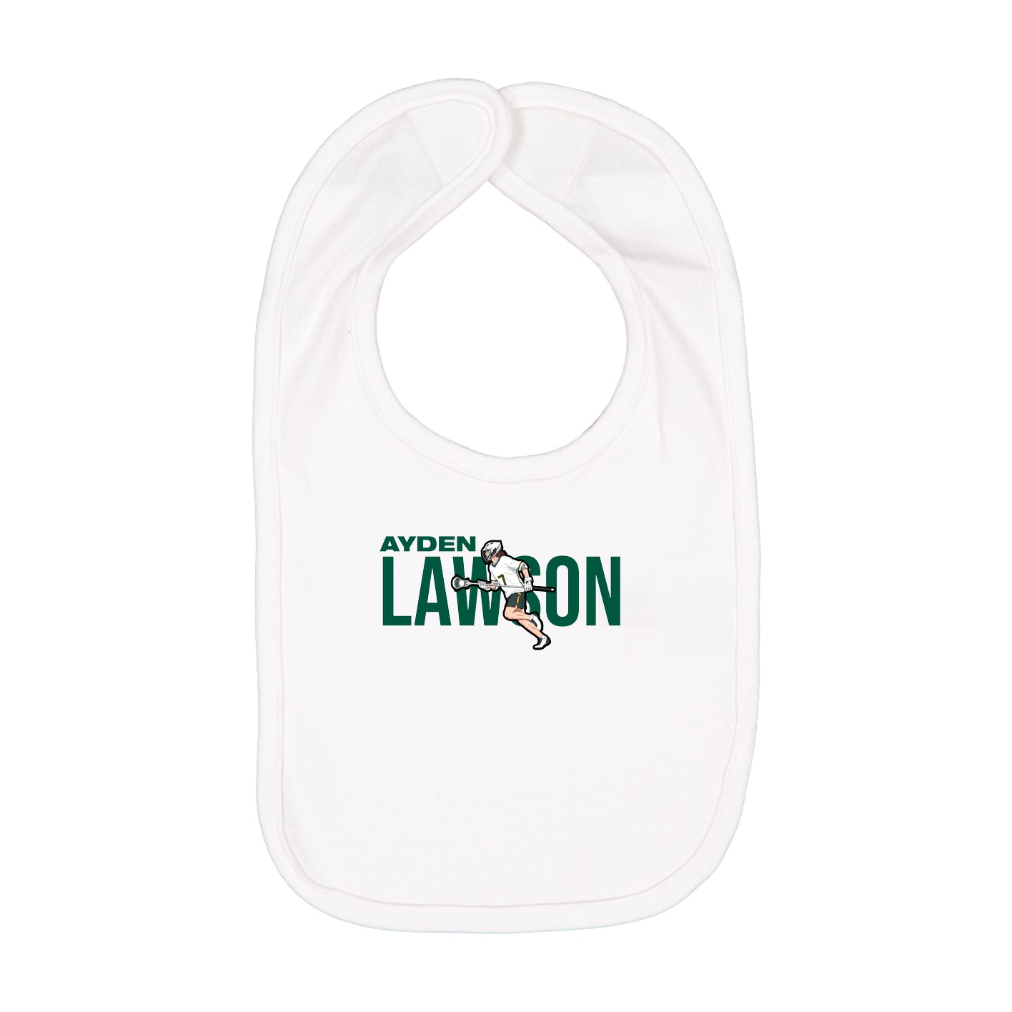 Infant Bib — Player Name in White