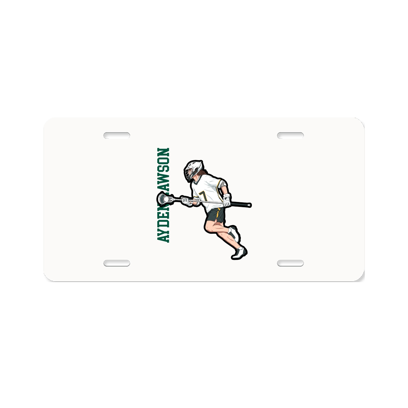 License Plate — Name Vertical in Classic