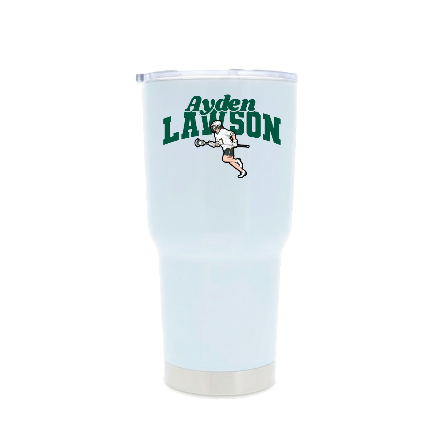 30oz Stainless Steel Tumbler — Signature Arch in White
