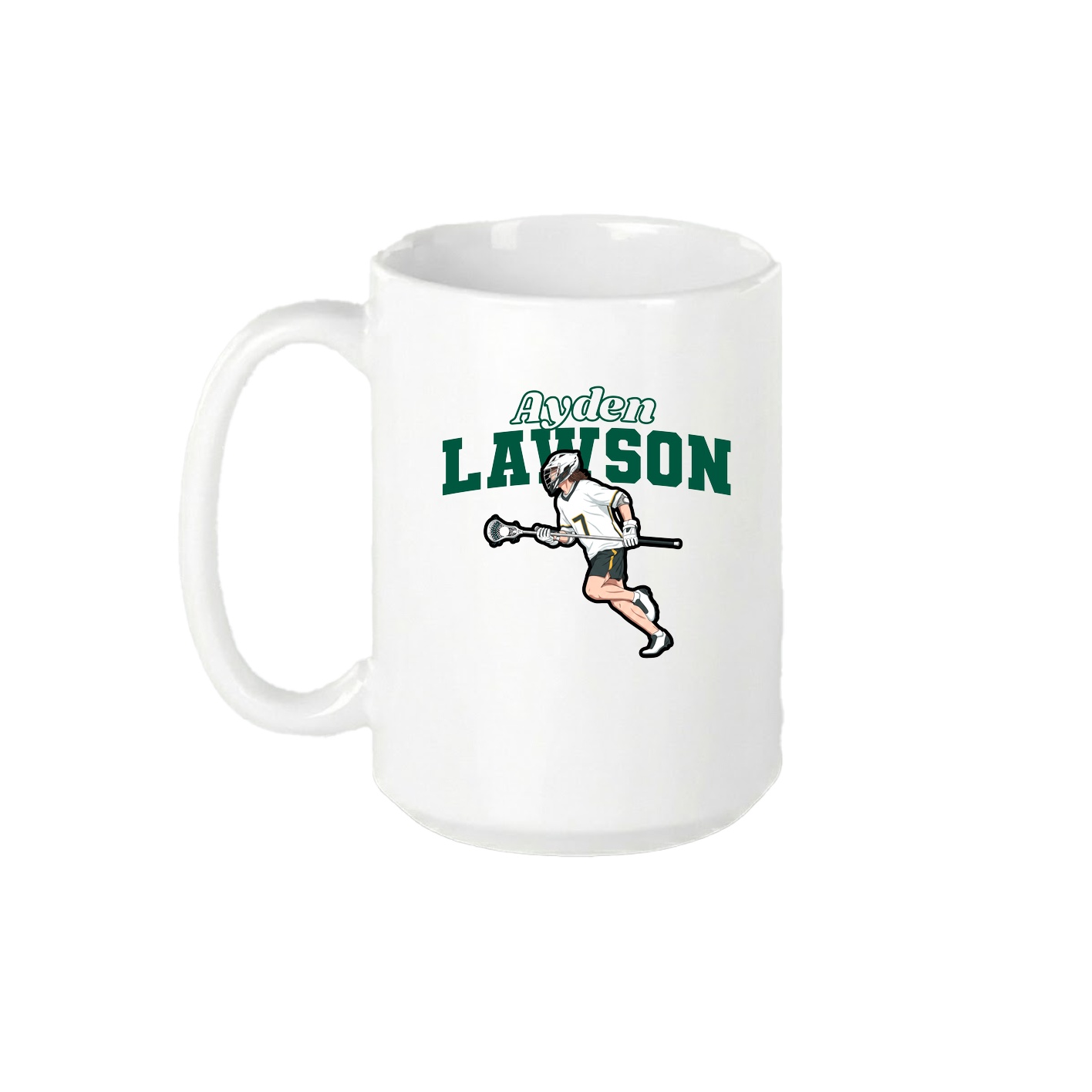 15oz Coffee Mug — Name Arch in White