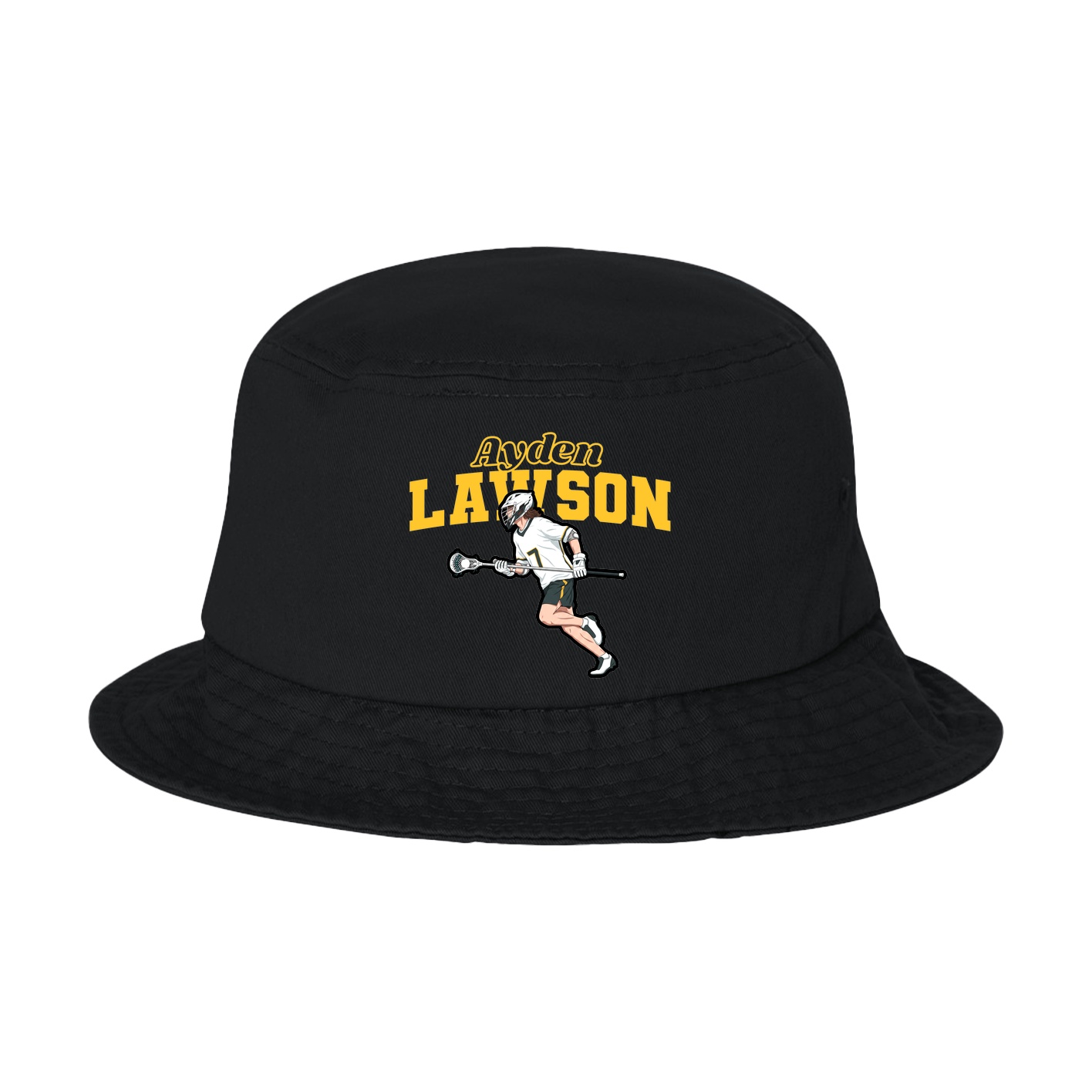 Bucket Cap — Name Arch in Black