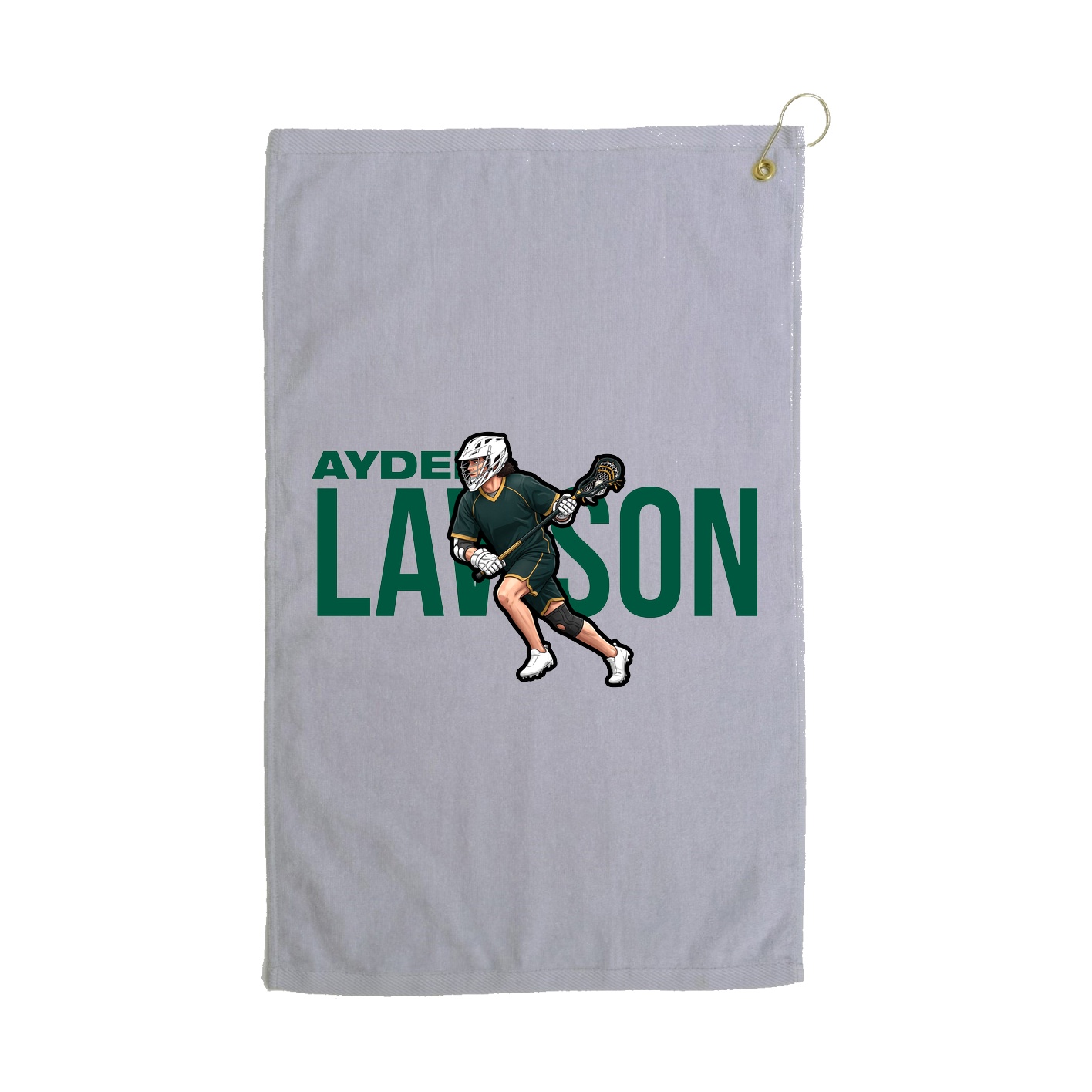 Golf Towel — Player Name in Grey