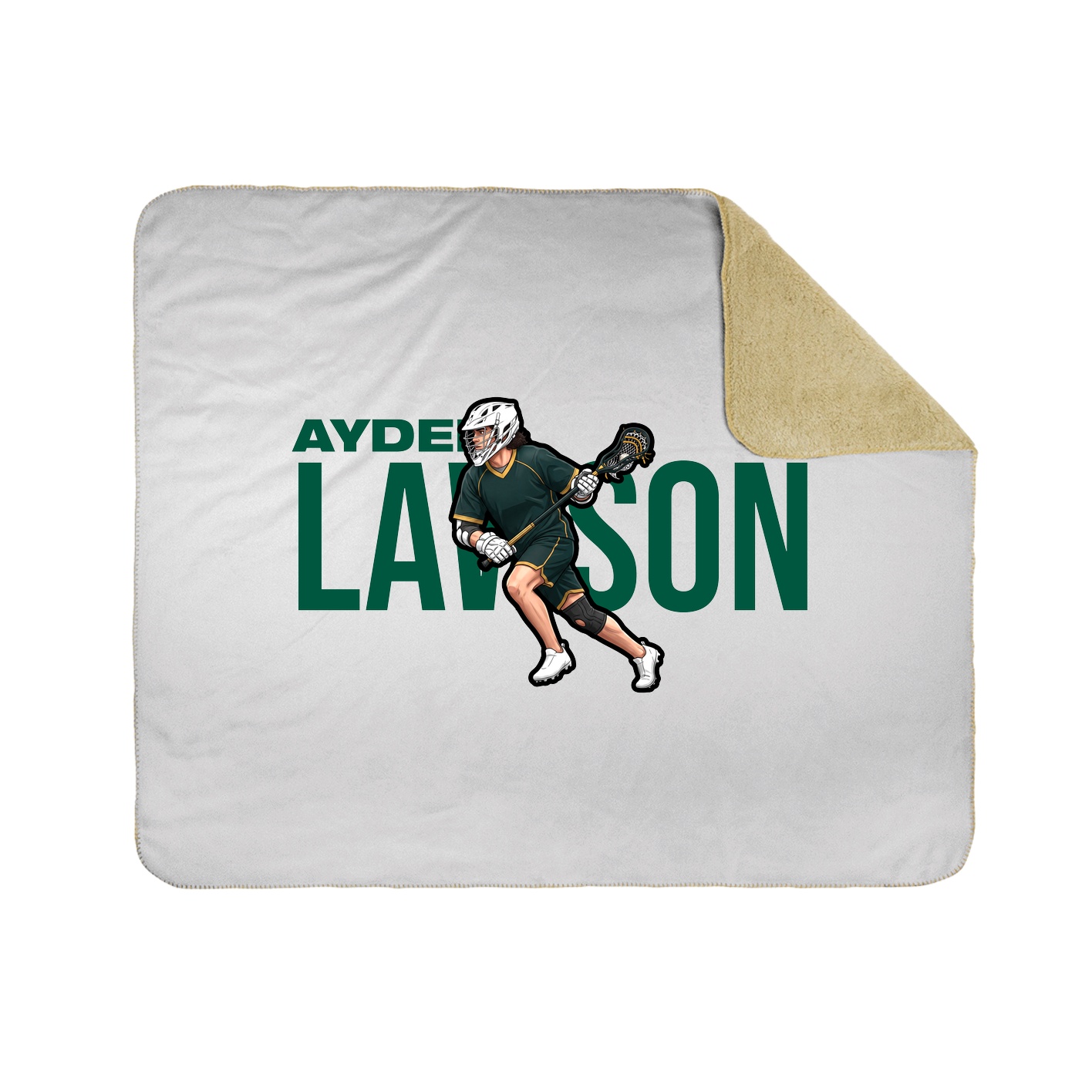 Throw Blanket — Player Name in White
