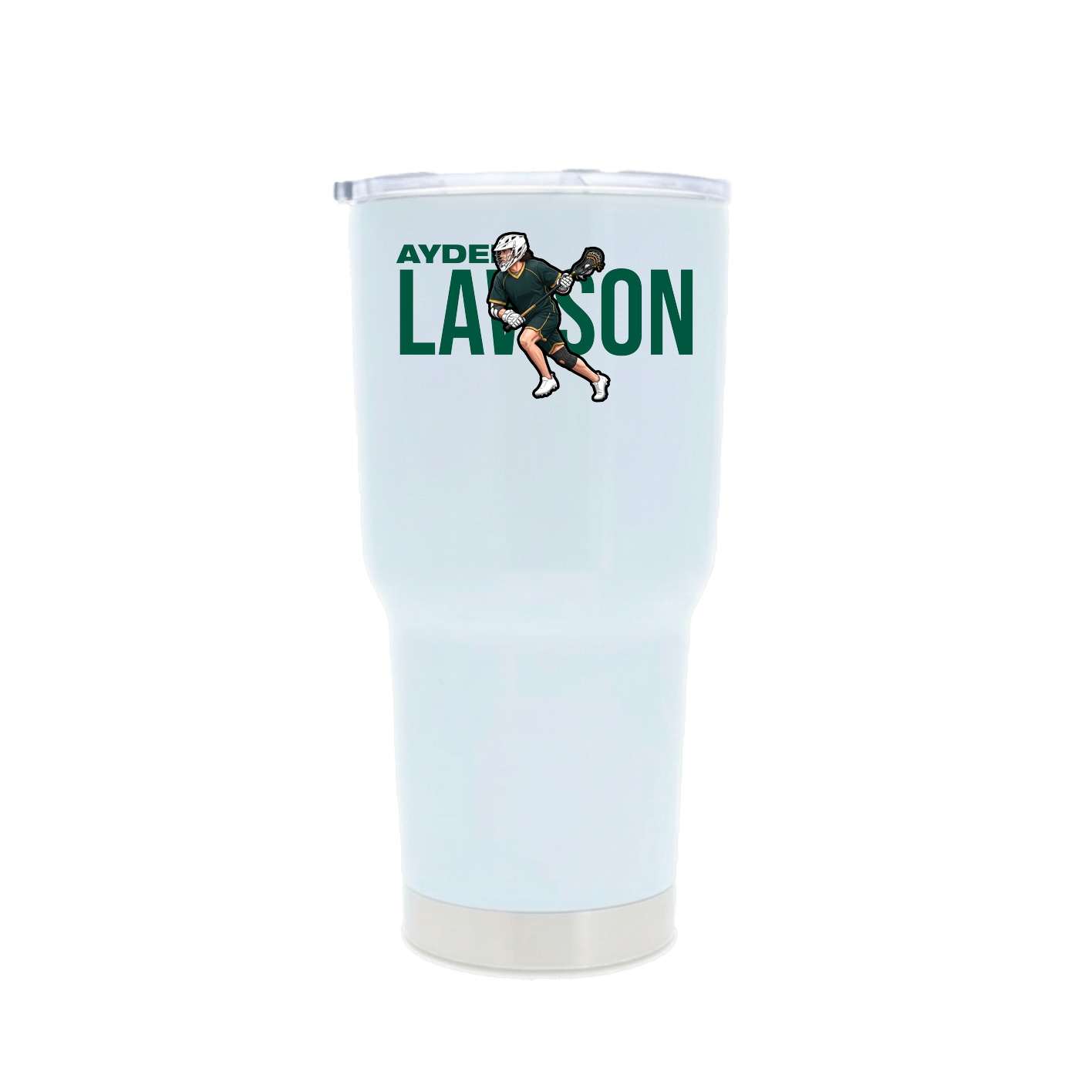 30oz Stainless Steel Tumbler — Player Name in White