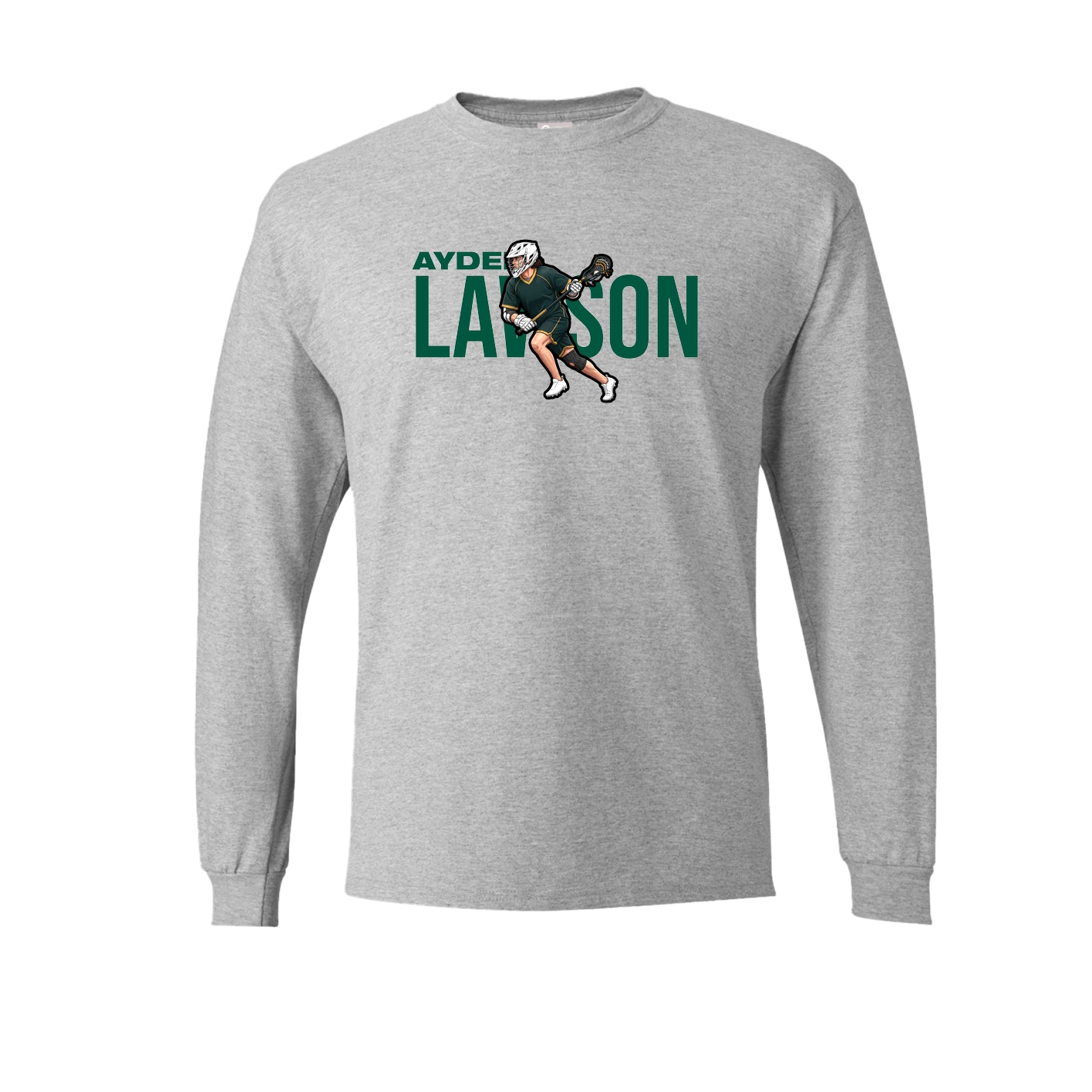Long Sleeve Tee — Player Name in Grey