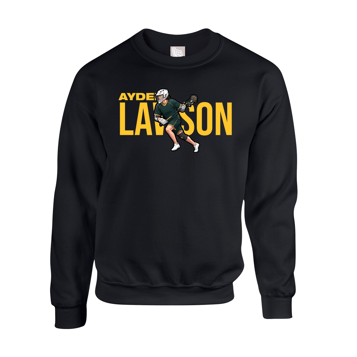 Fleece Crew — Player Name in Black