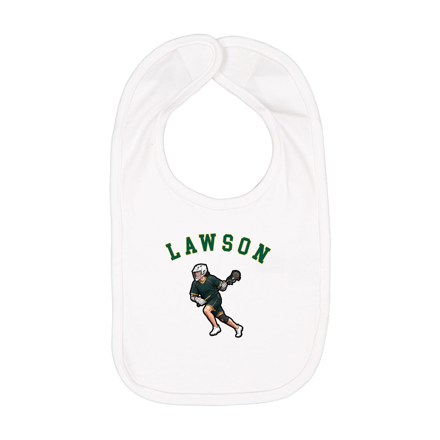 Infant Bib — Shirsey Arch in White