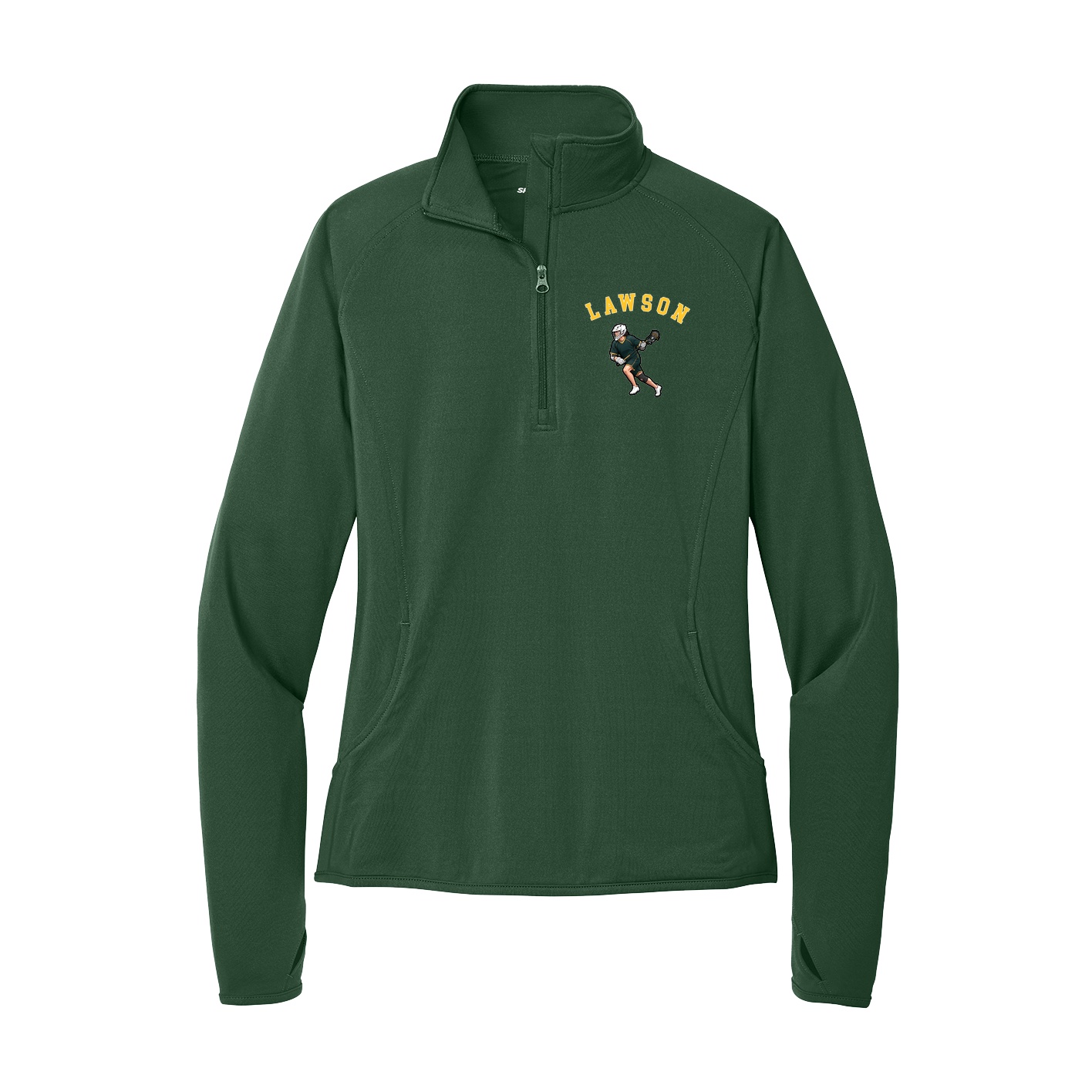 Women's Q-Zip Pullover — Shirsey Arch in Green