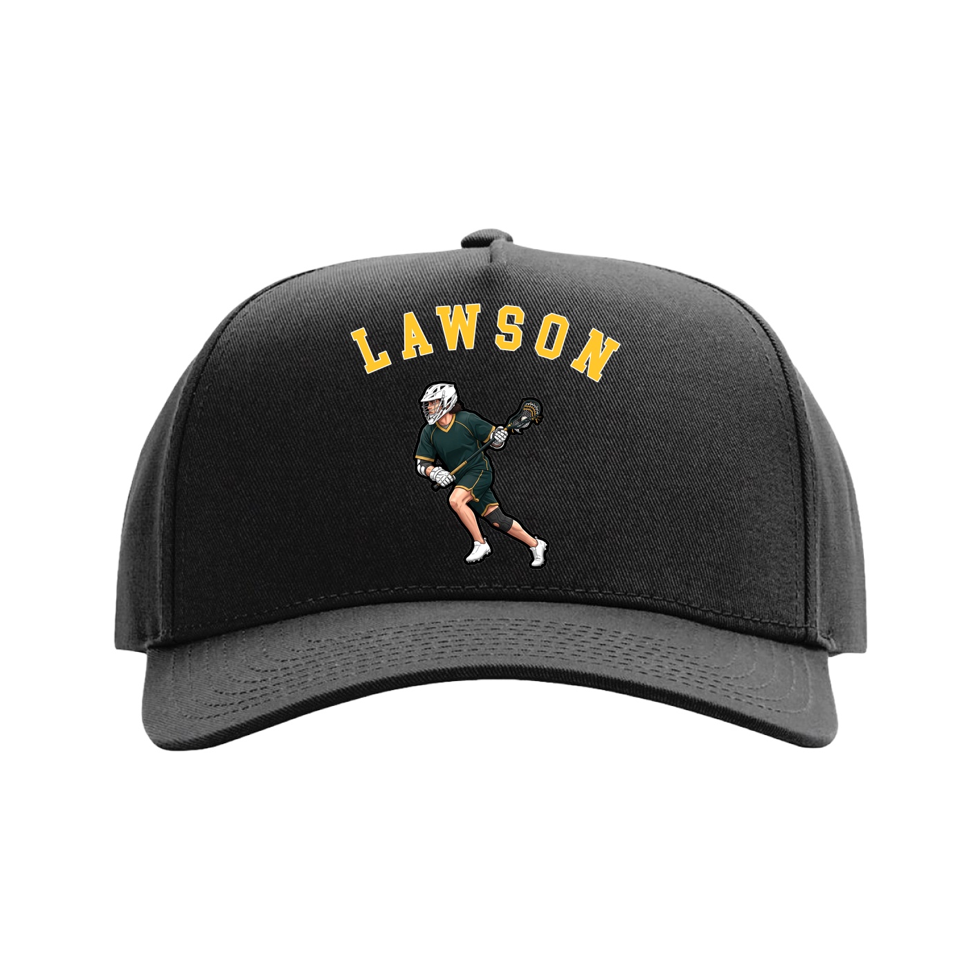 Full Fabric Five-Panel Champ Cap — Shirsey Arch in Black