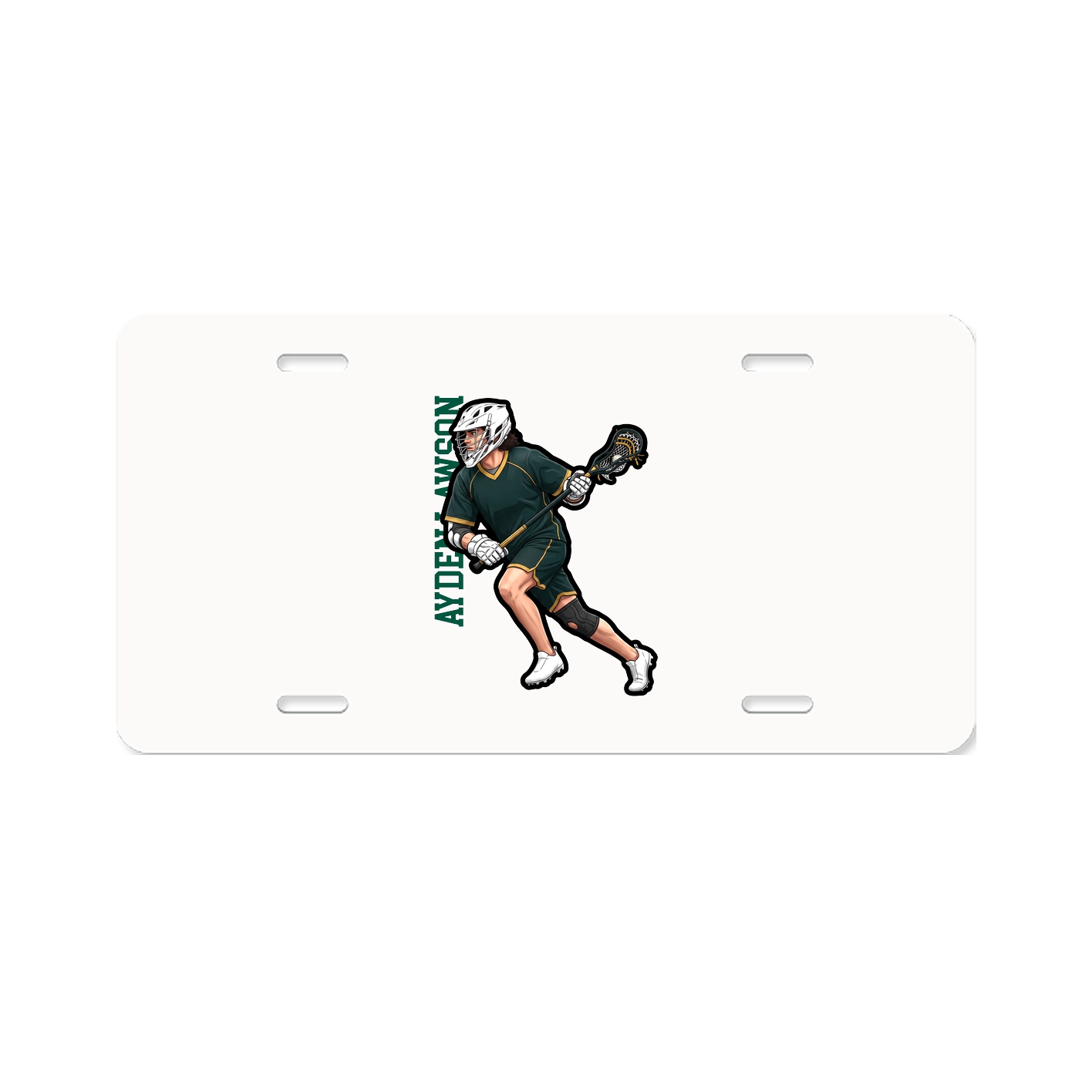 License Plate — Name Vertical in Classic
