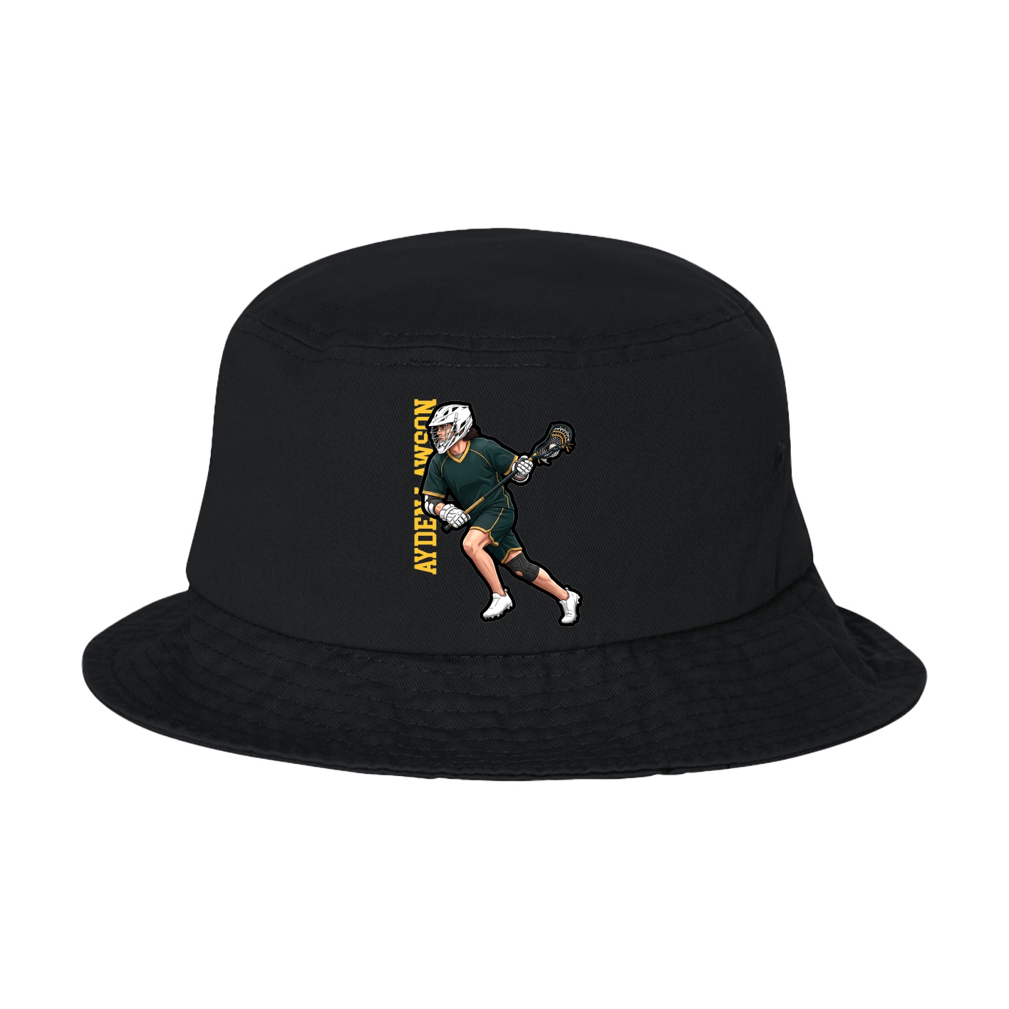 Bucket Cap — Name Vertical in Black