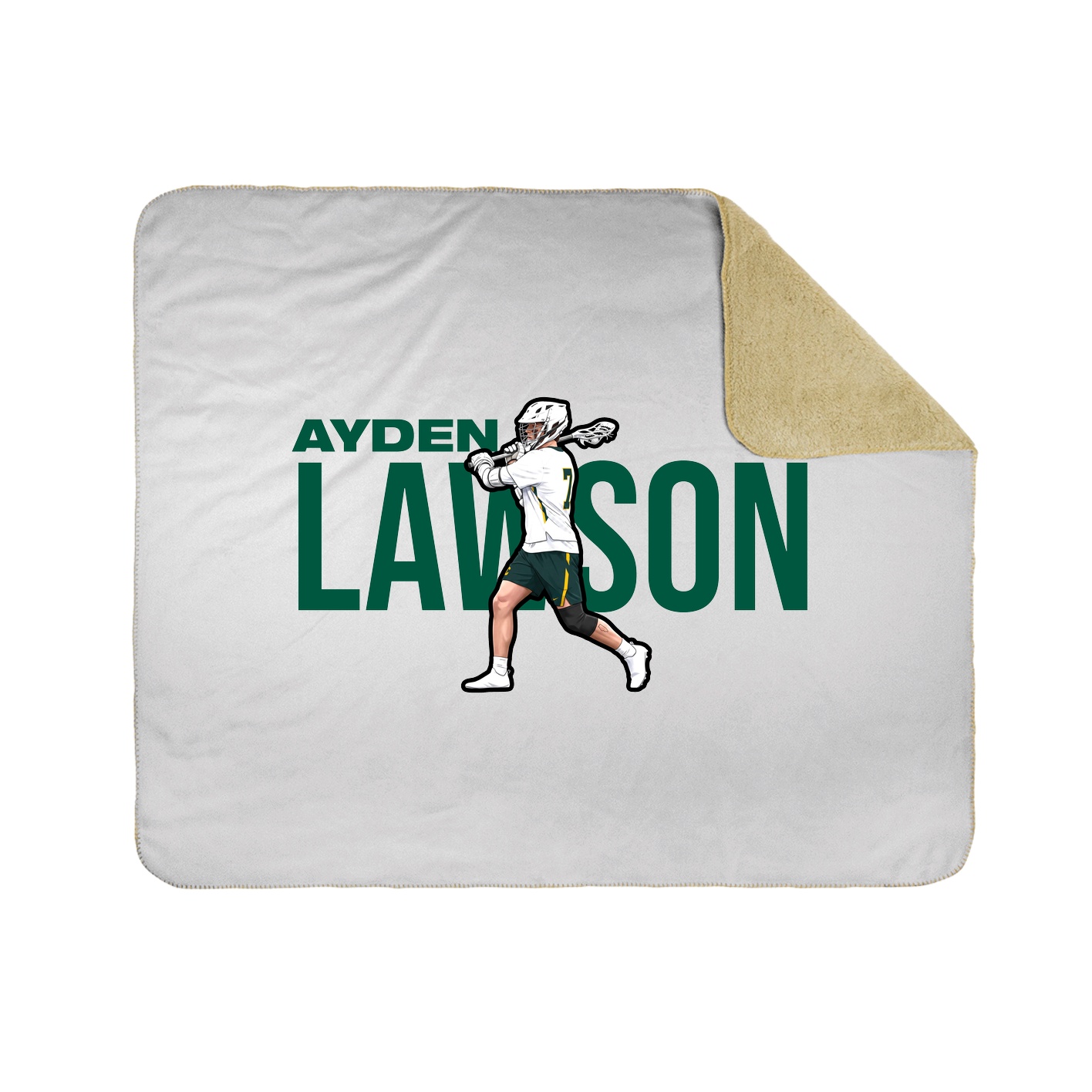 Throw Blanket — Player Name in White
