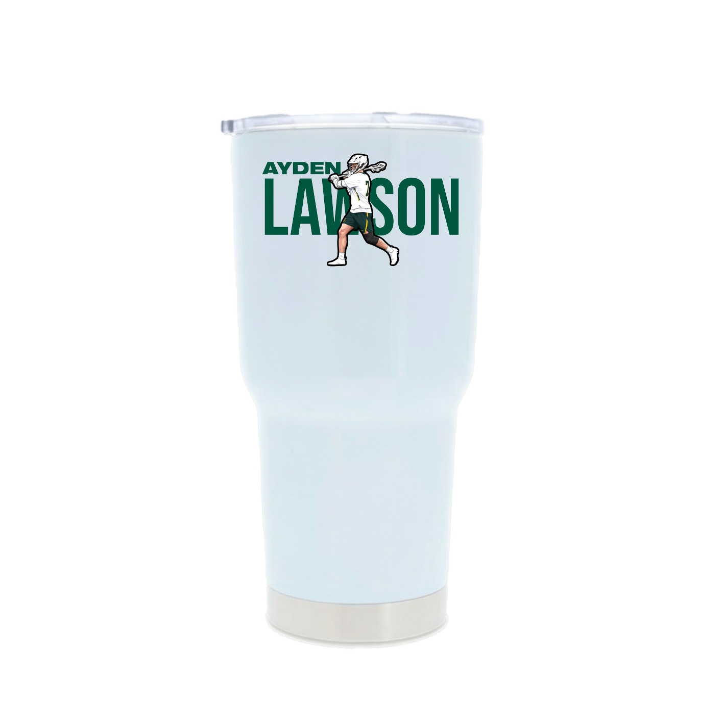 30oz Stainless Steel Tumbler — Player Name in White