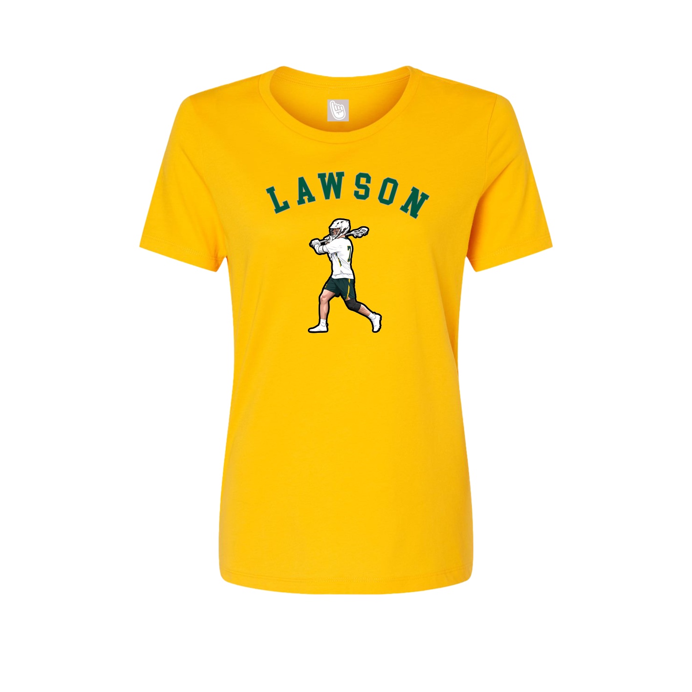 Fitted Women's Tee — Shirsey Arch in Gold