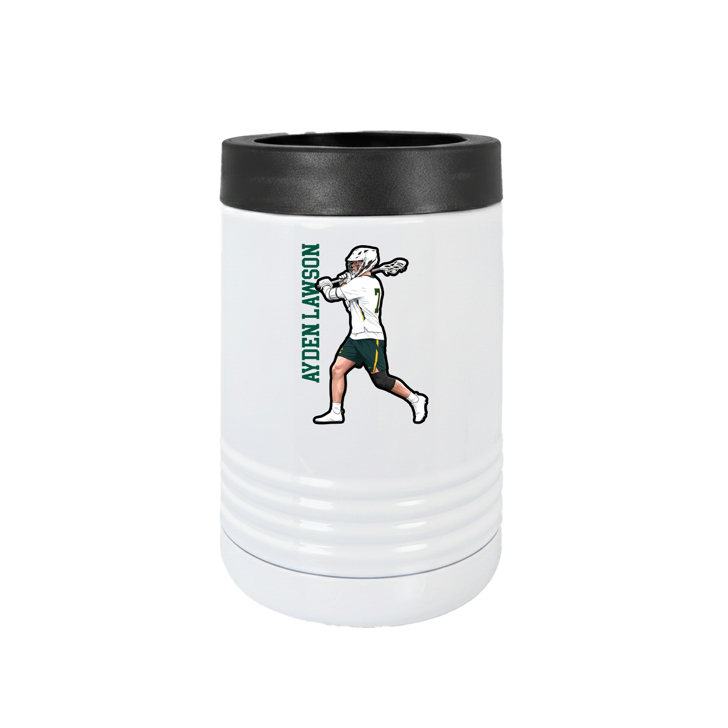 Beverage Holder — Name Vertical in White
