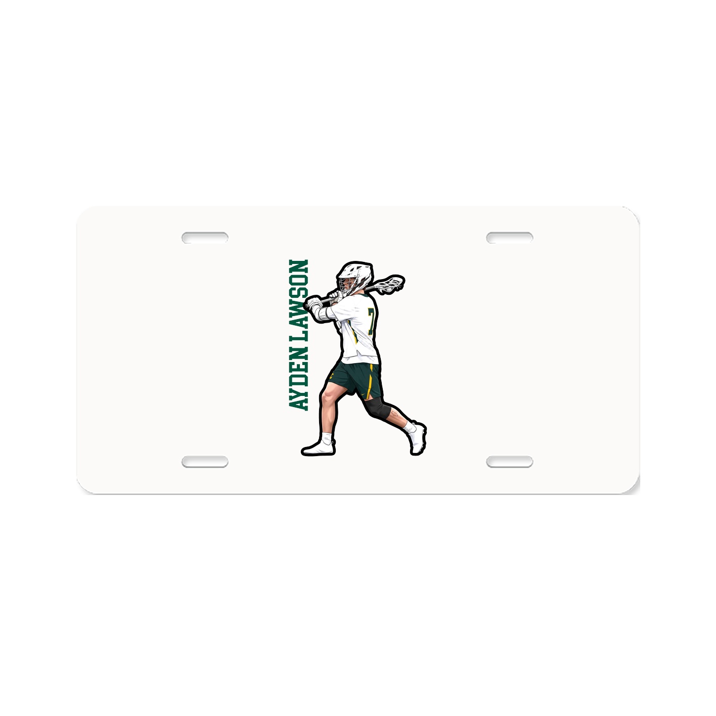 License Plate — Name Vertical in Classic