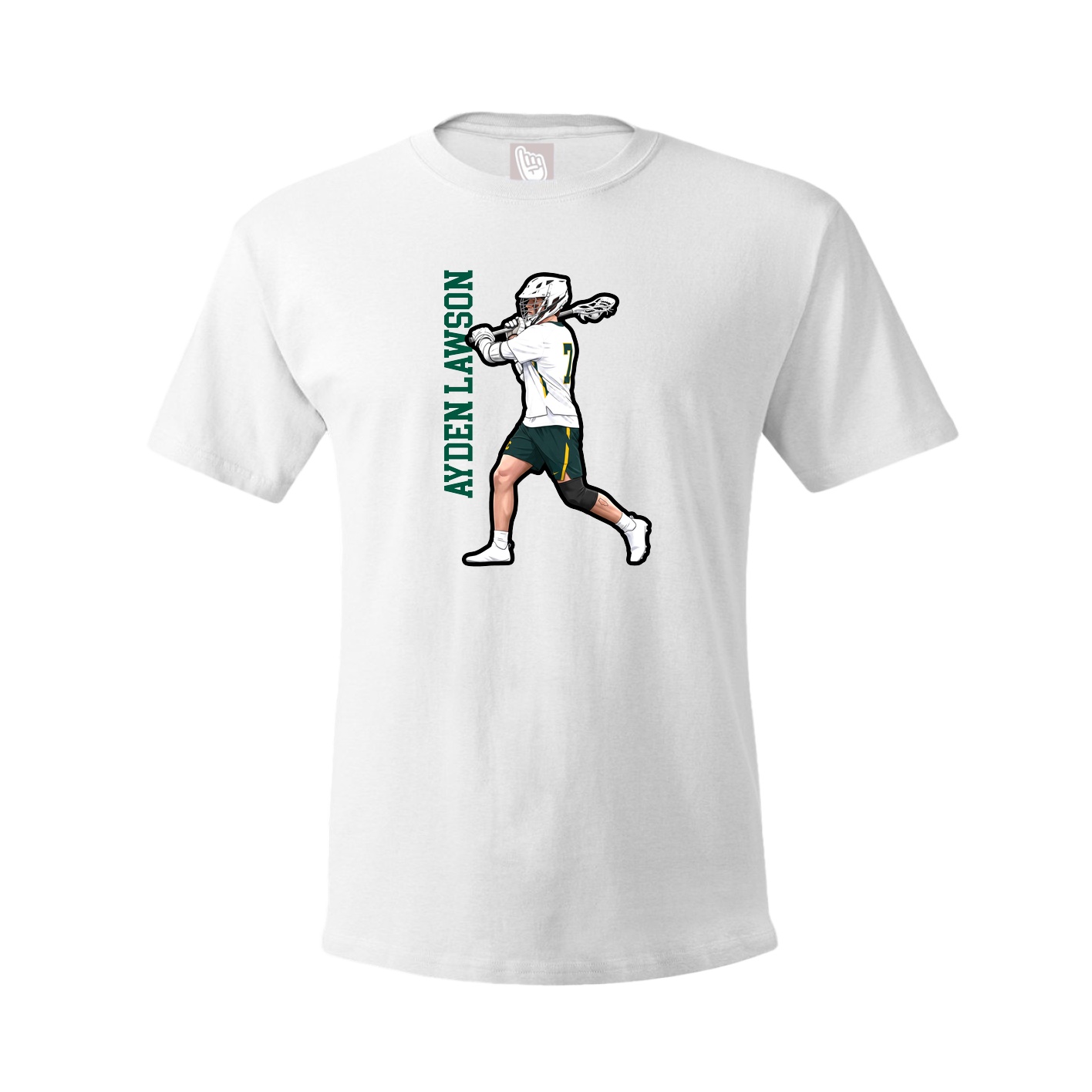 Tee — Name Vertical in White