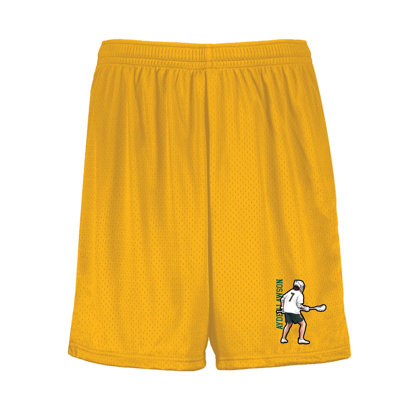 Shorts — Name Vertical in Gold