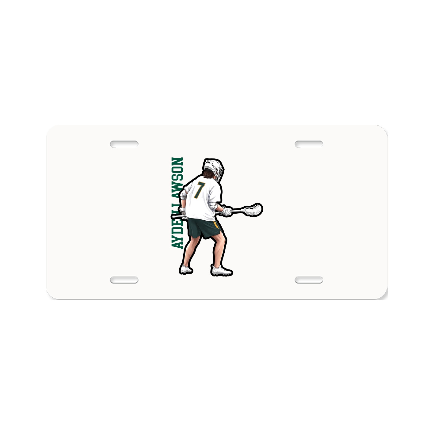 License Plate — Name Vertical in Classic