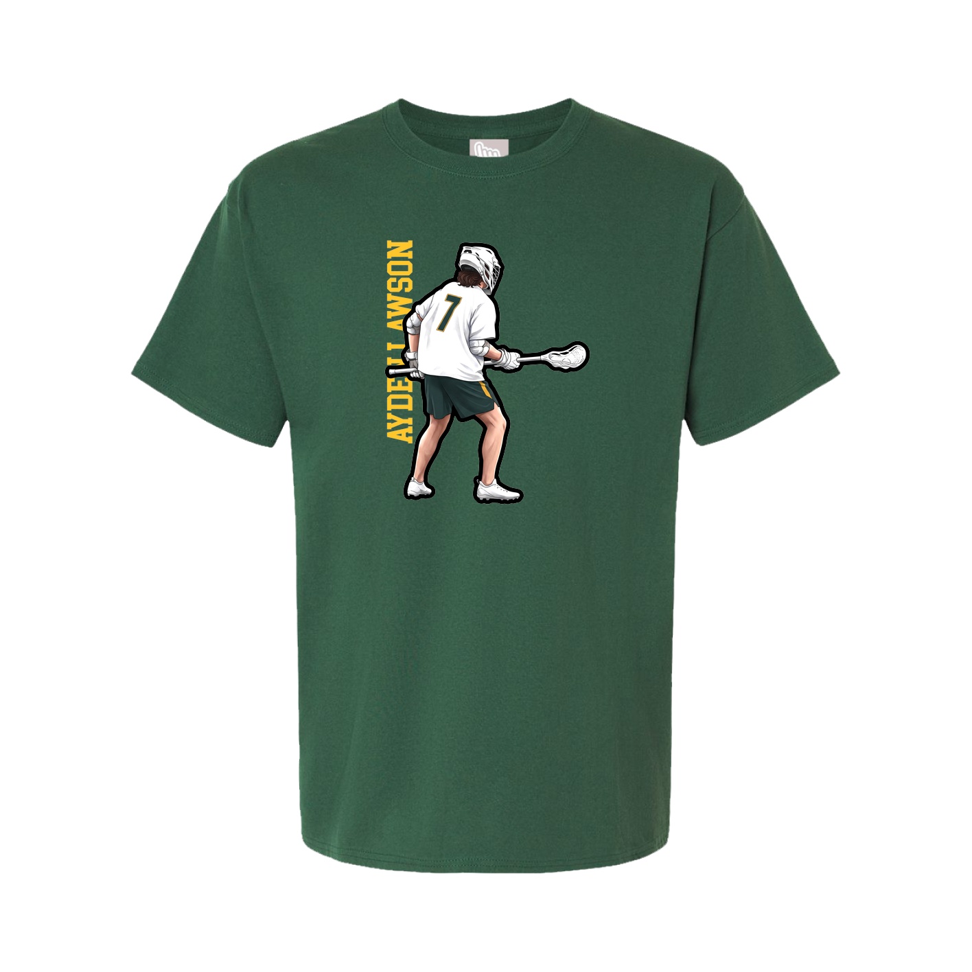 Youth Tee — Name Vertical in Green