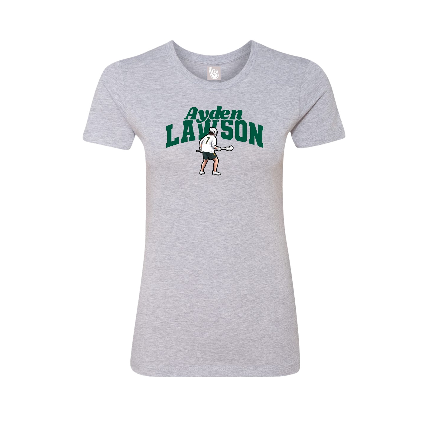 Fitted Women's Tee — Signature Arch in Grey
