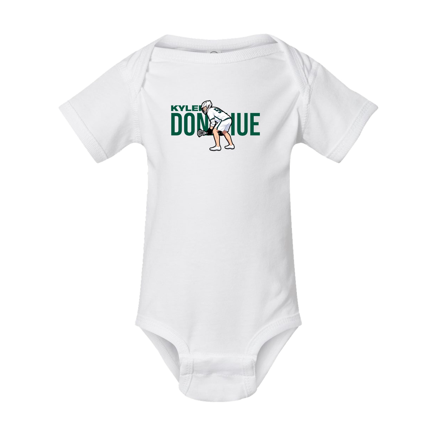 Baby Onesie — Player Name in White