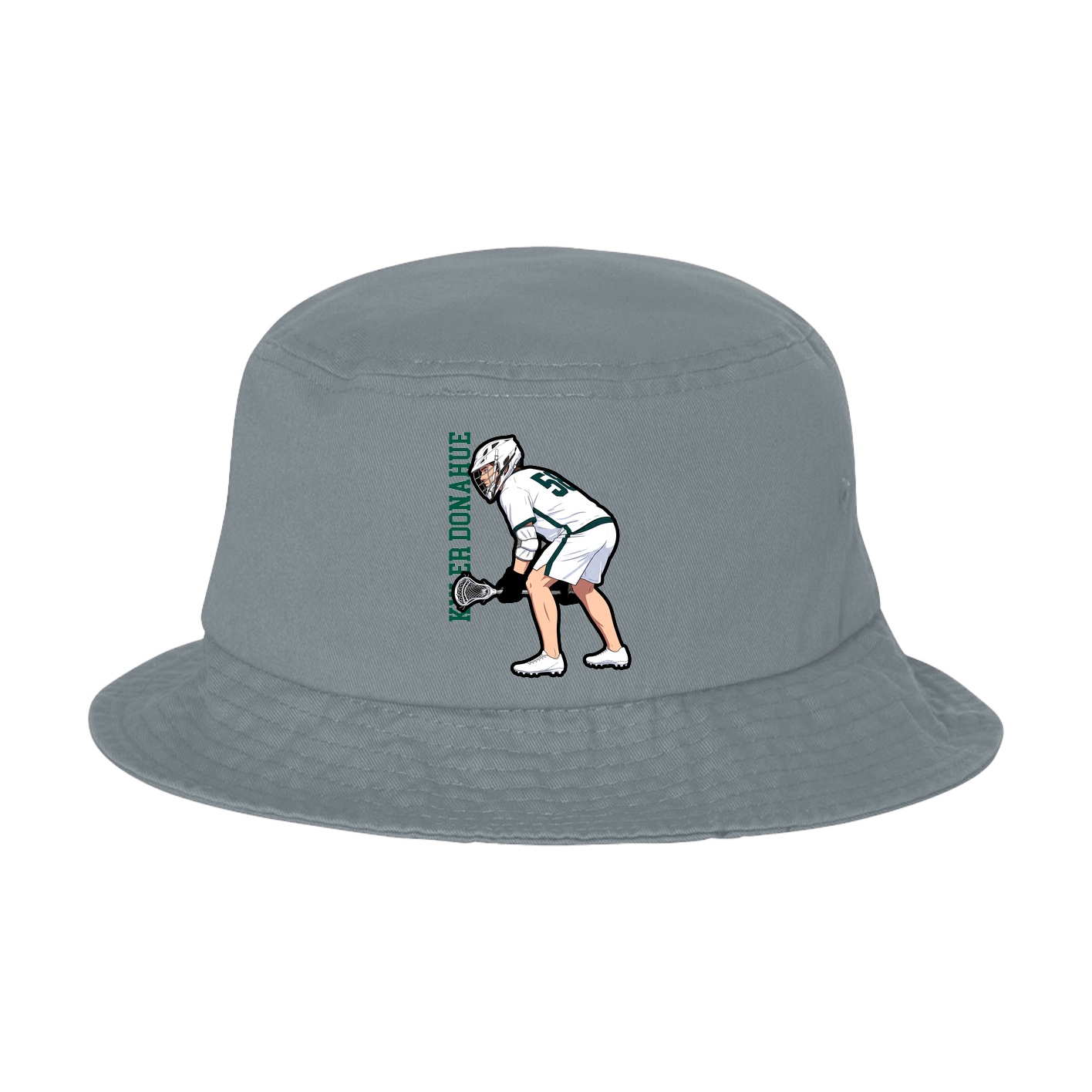 Bucket Cap — Name Vertical in Grey