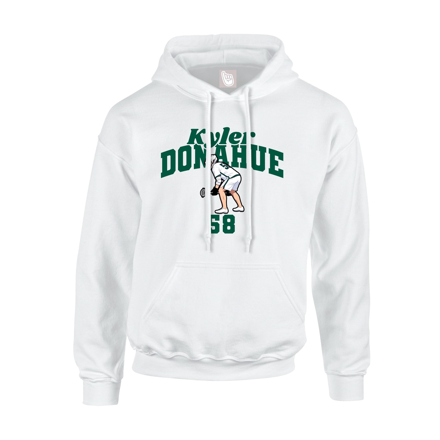 Hoodie — Signature Arch in White