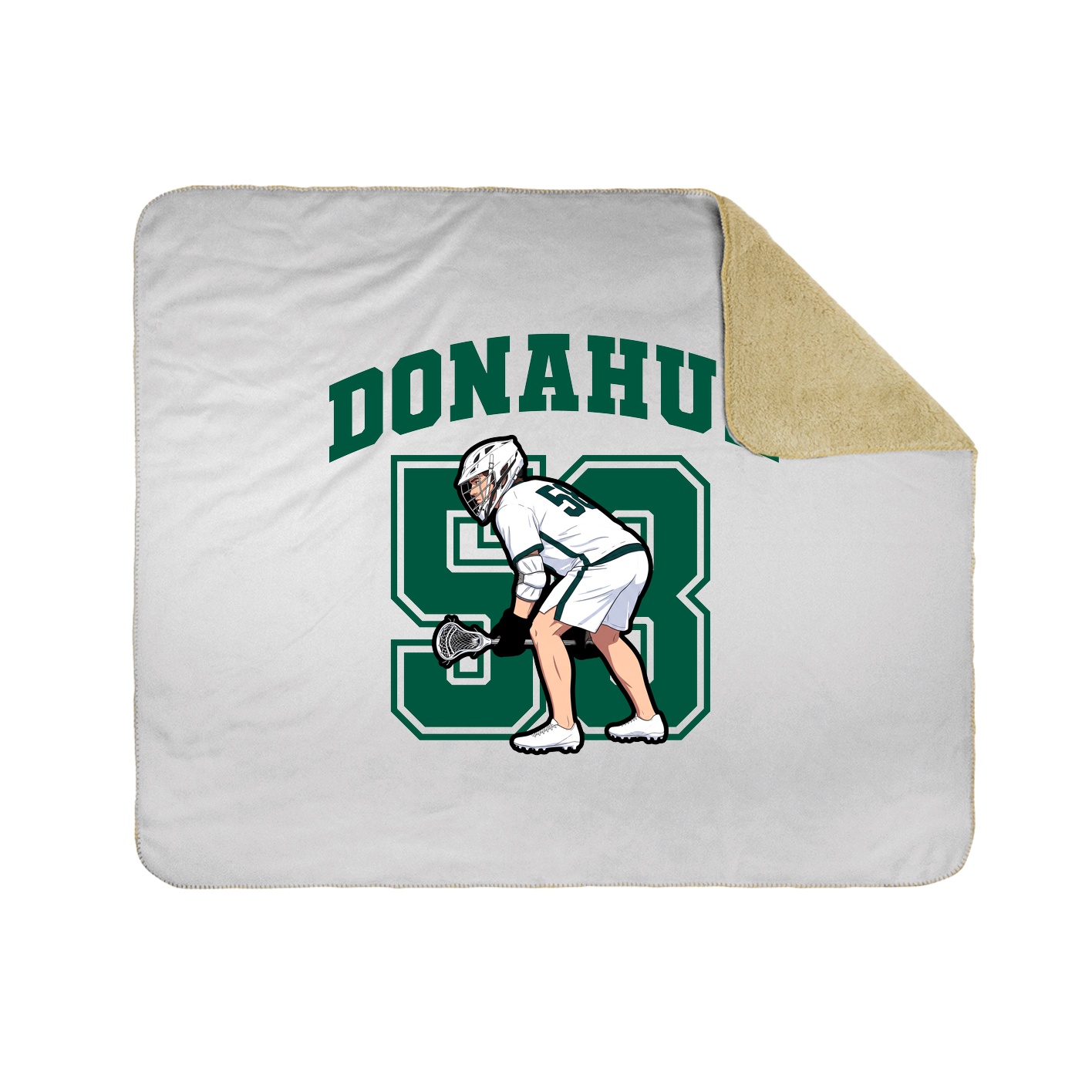 Throw Blanket — Number in White