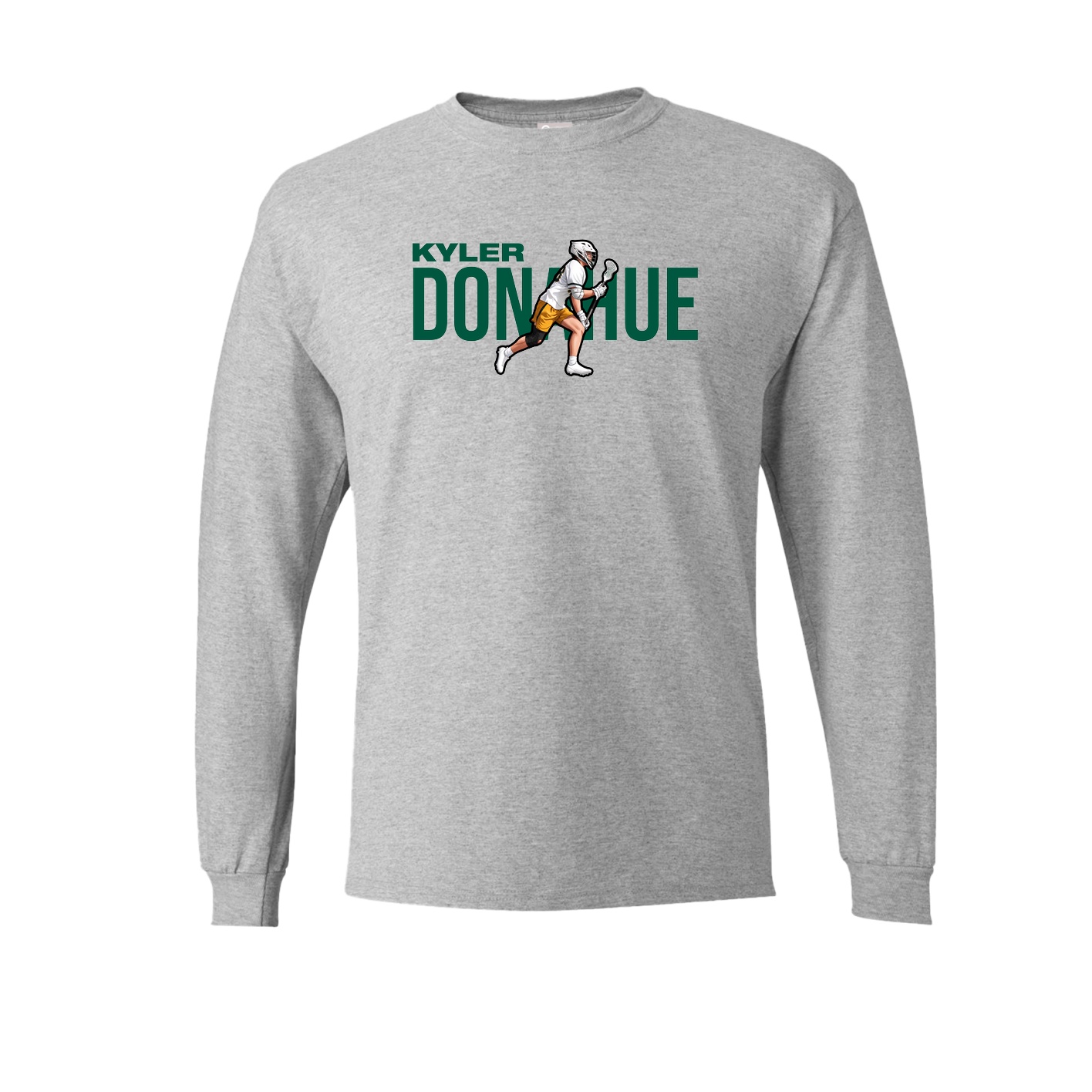 Long Sleeve Tee — Player Name in Grey