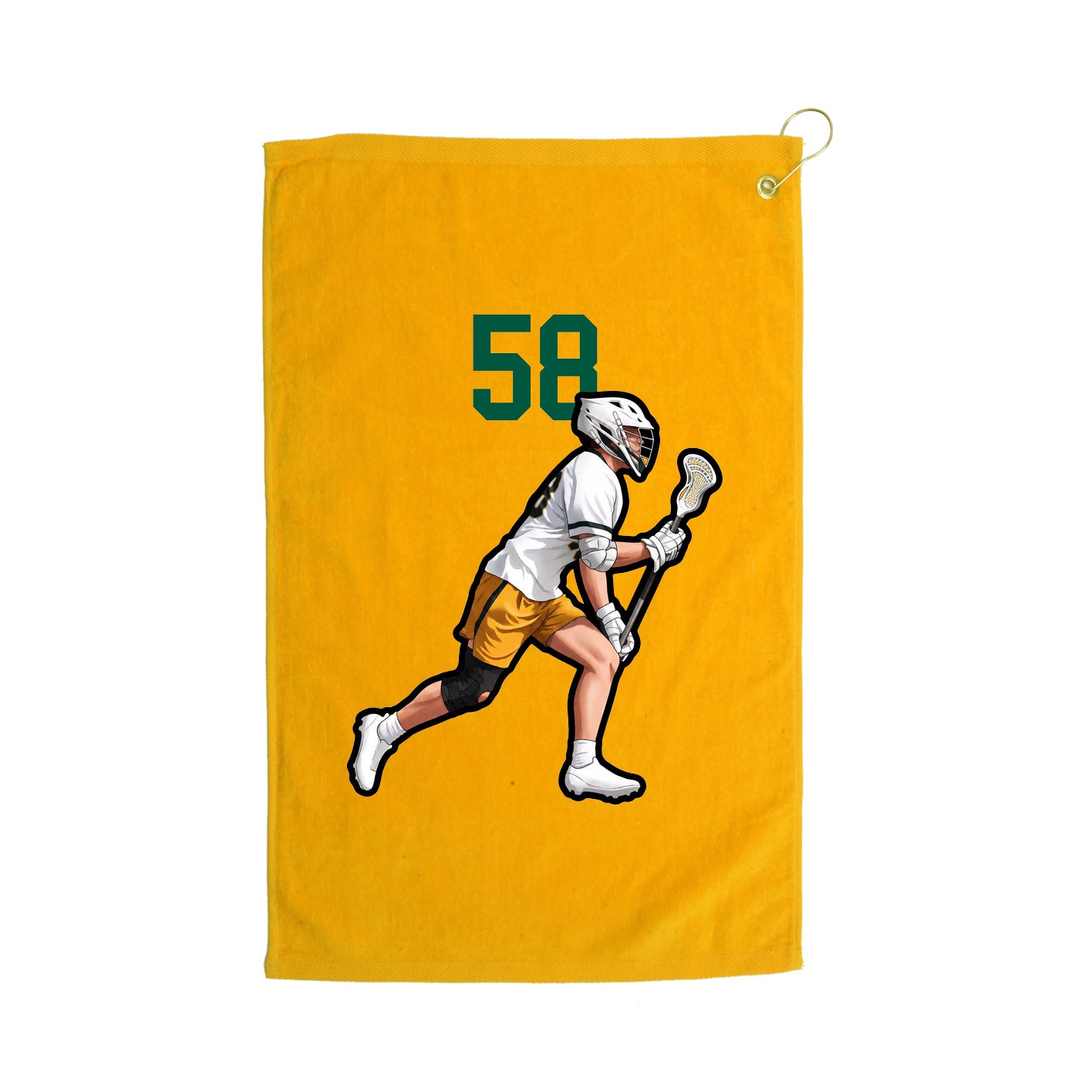Golf Towel — Number Top in Gold