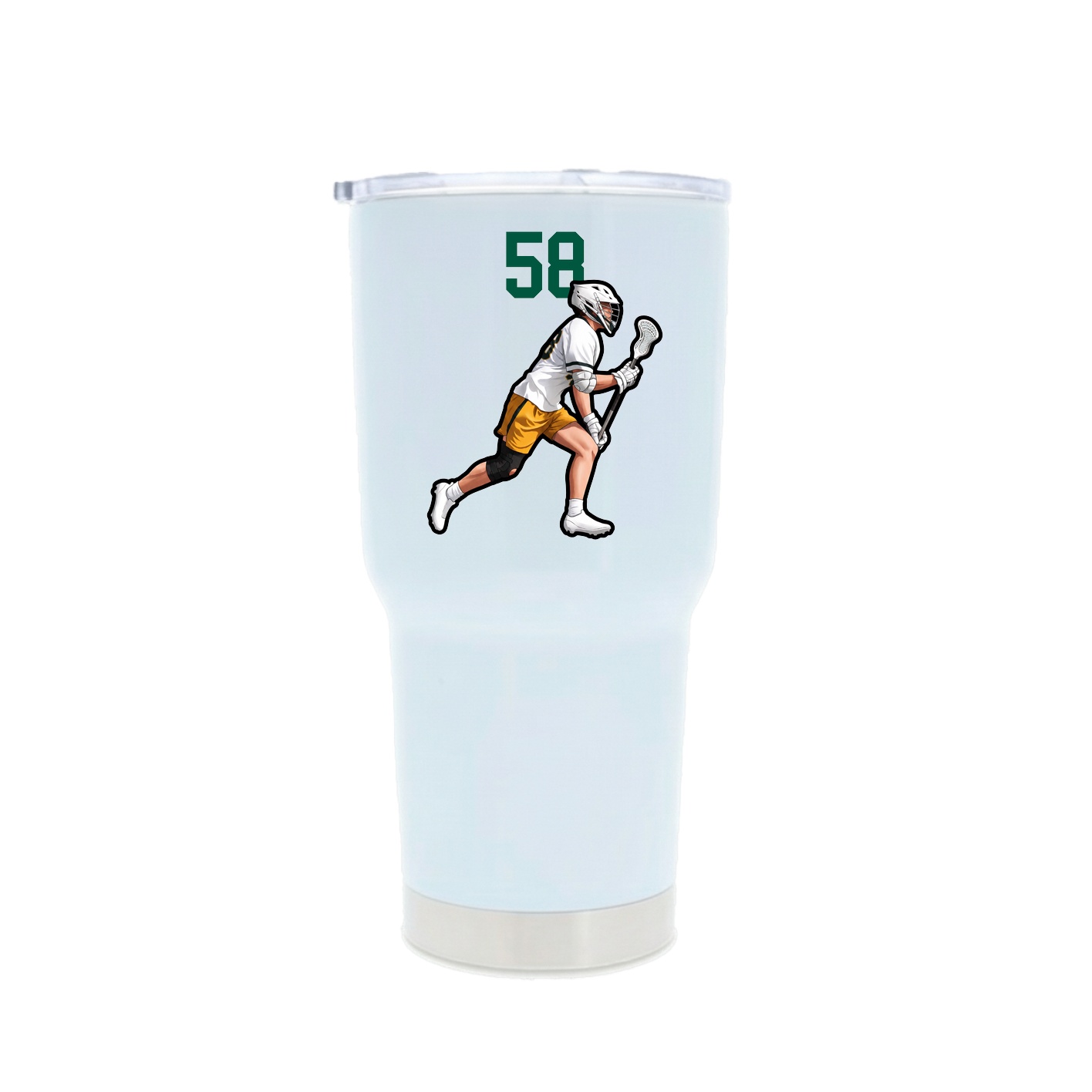 30oz Stainless Steel Tumbler — Number Top in White