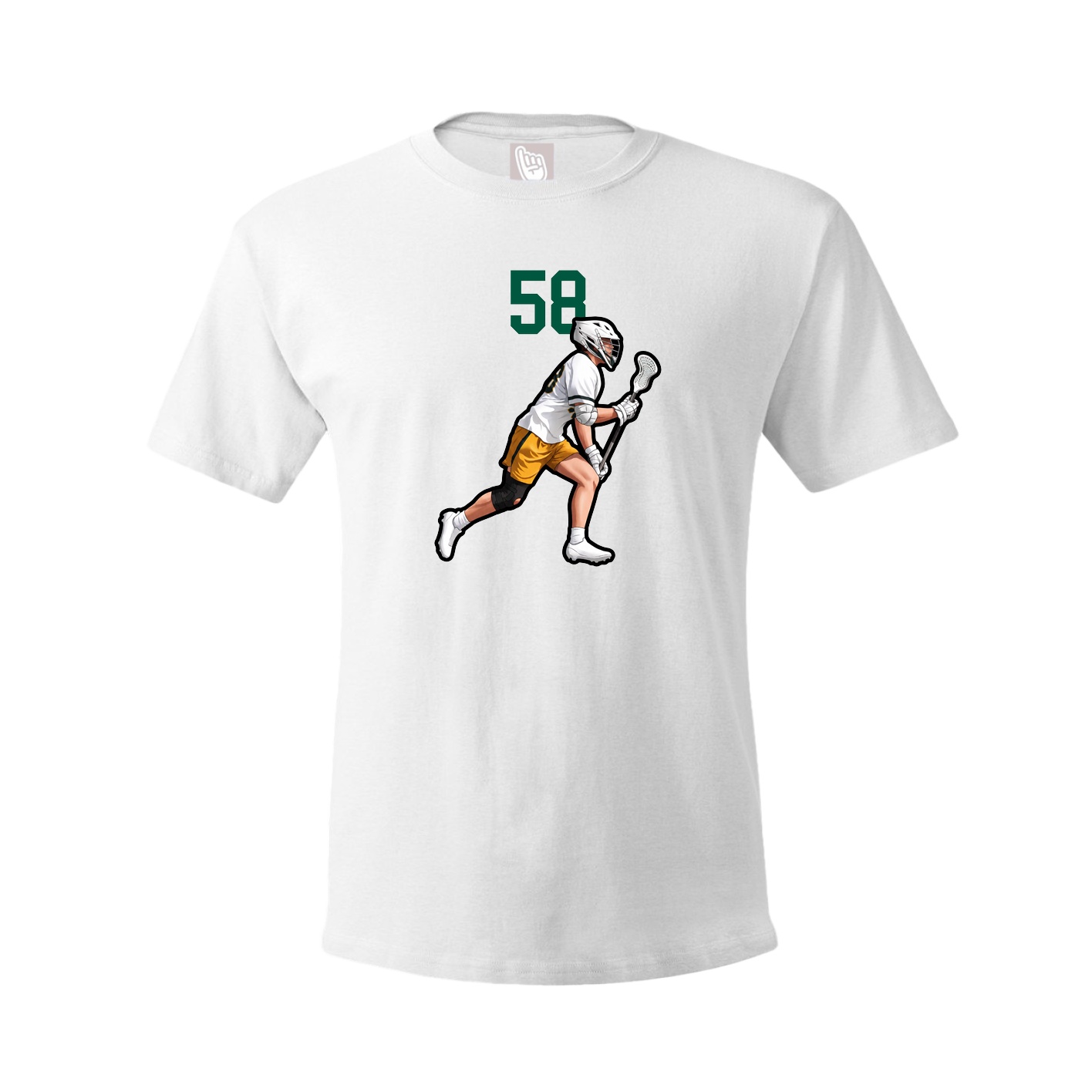 Youth Tee — Number Top in White