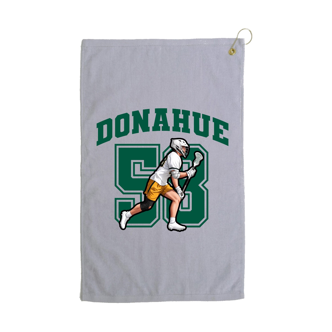 Golf Towel — Number in Grey