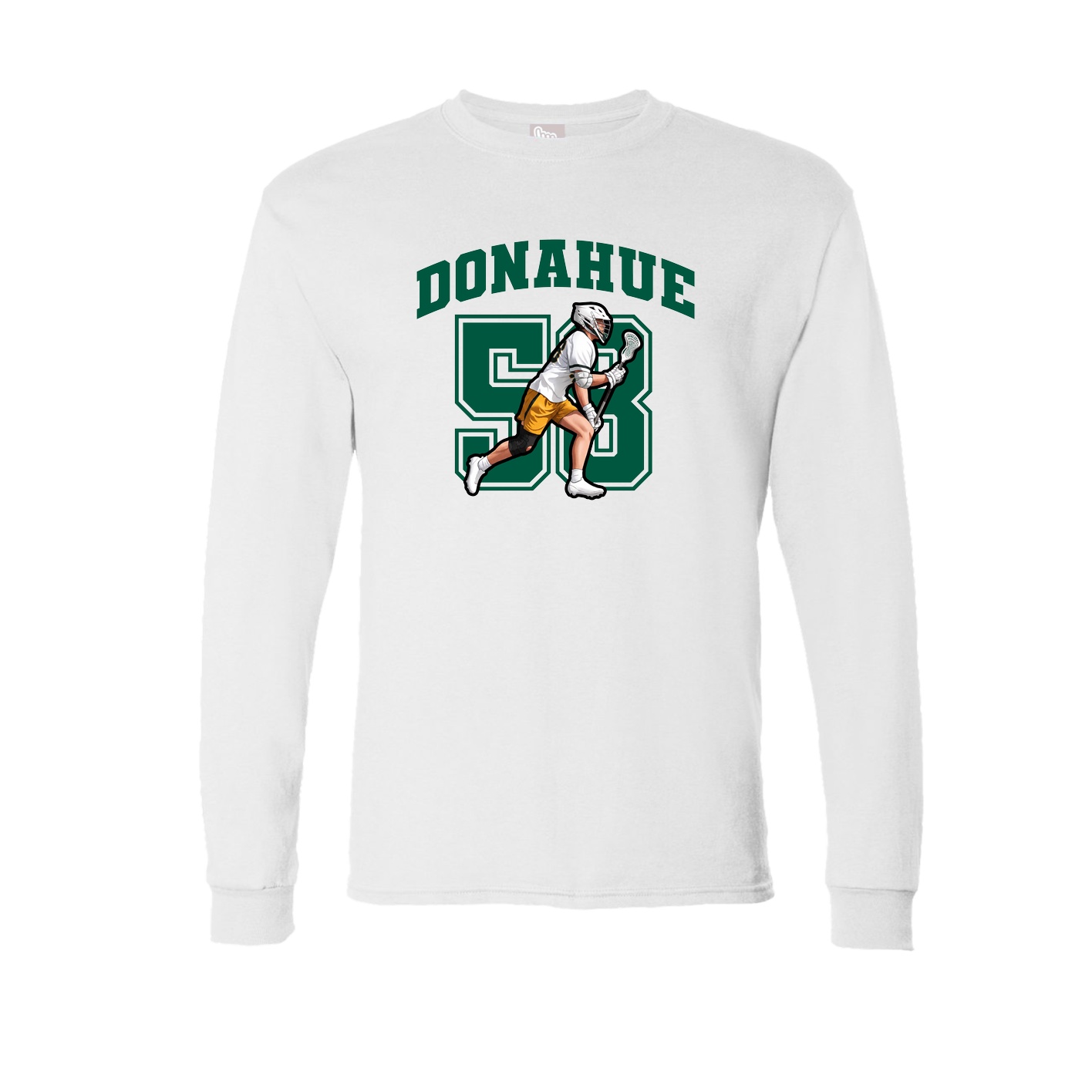 Long Sleeve Tee — Number in White