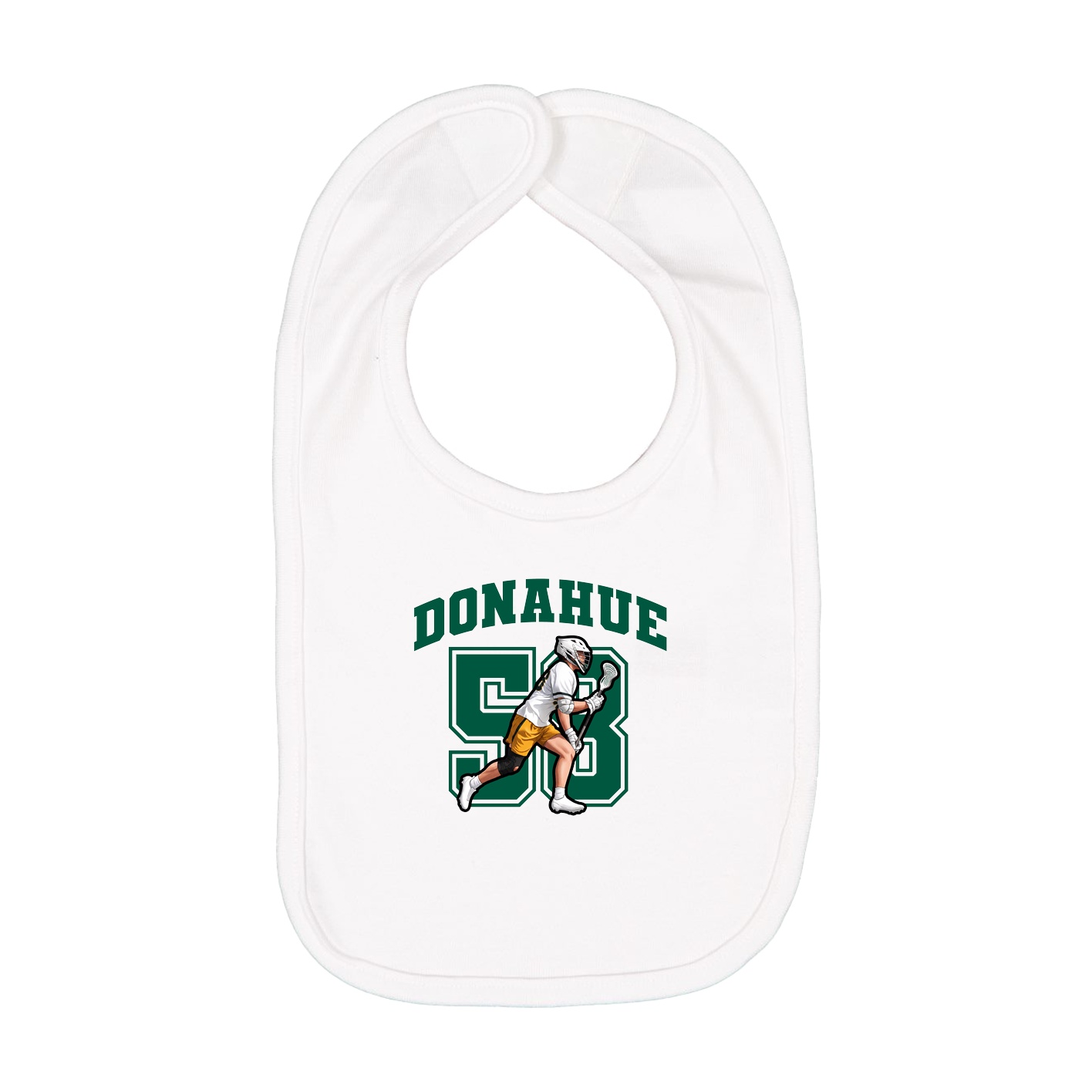Infant Bib — Number in White