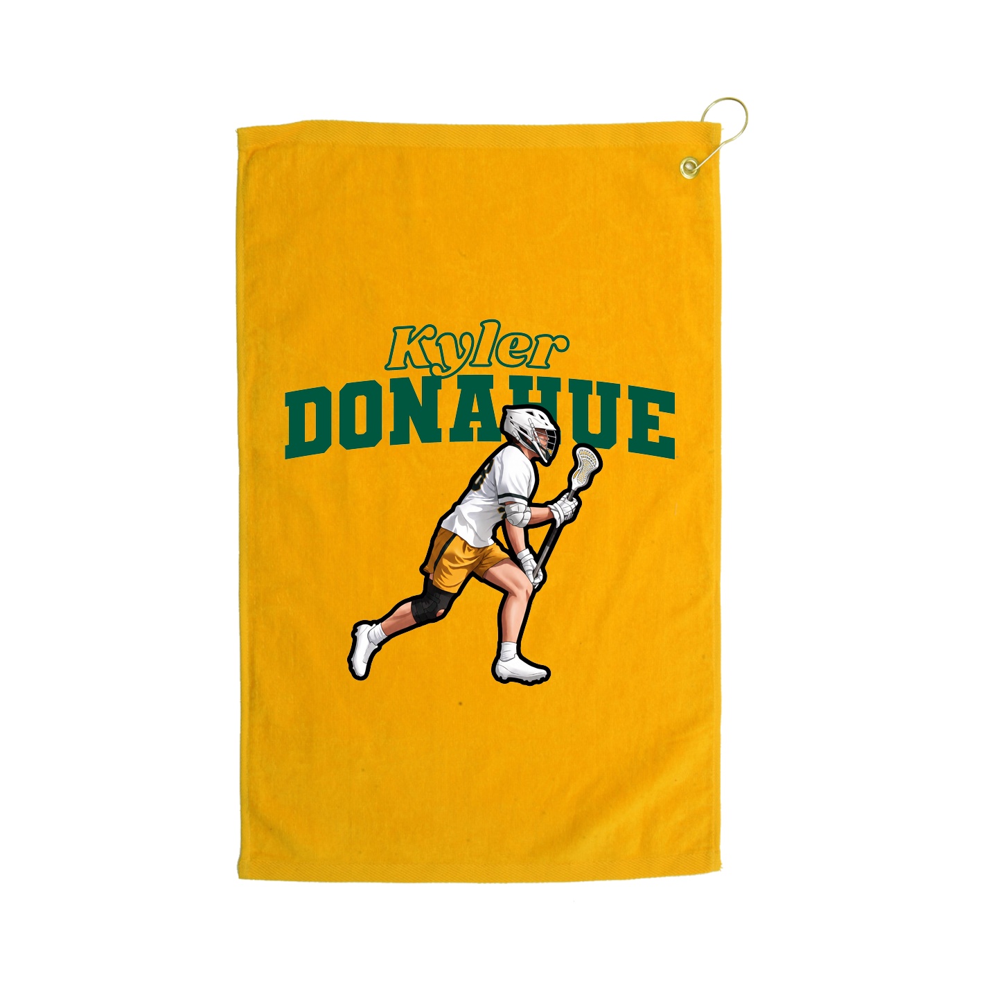 Golf Towel — Name Arch in Gold