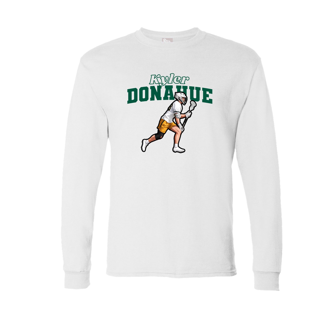 Long Sleeve Tee — Name Arch in White